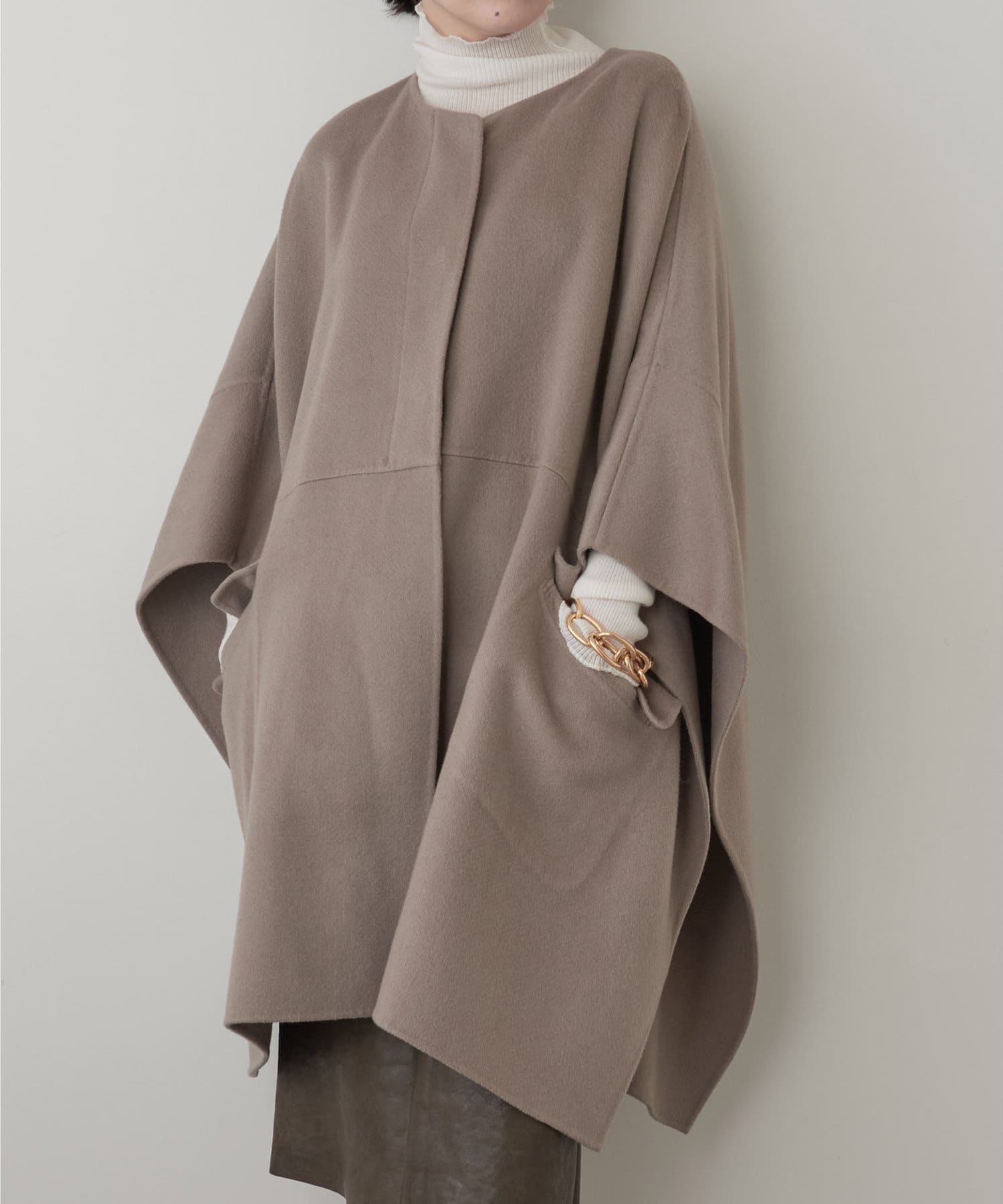 カシミヤリバーポンチョ | Whim Gazette(ウィム ガゼット)レディース