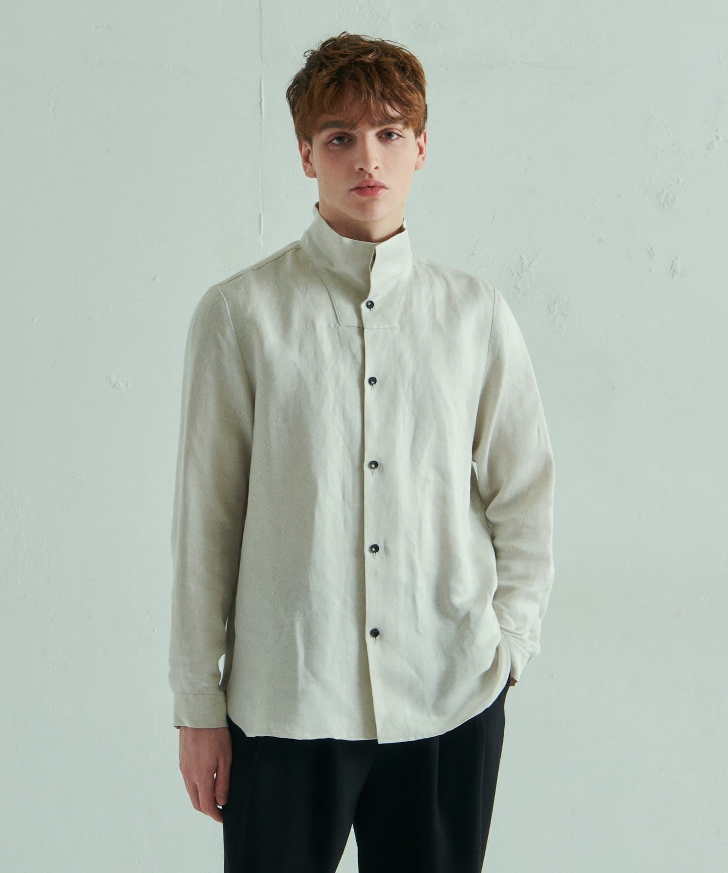 NEW ARRIVAL】リネン混ハイネックシャツ - Lui's(ルイス)LUCUA osaka店