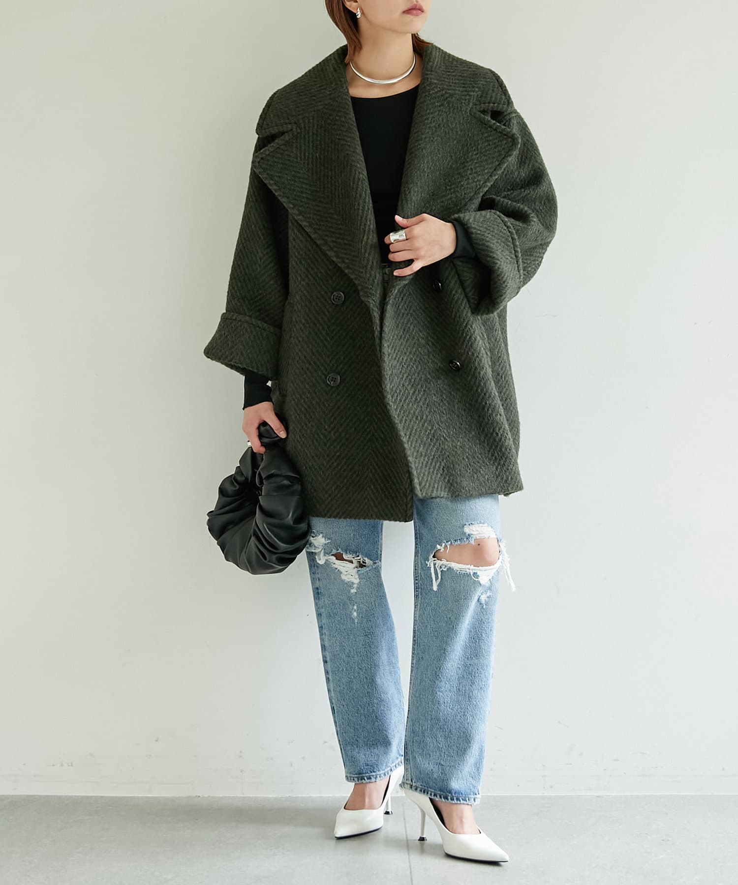 大草直子さんコラボ】モヘヤシャギーハーフコート - GALLARDAGALANTE