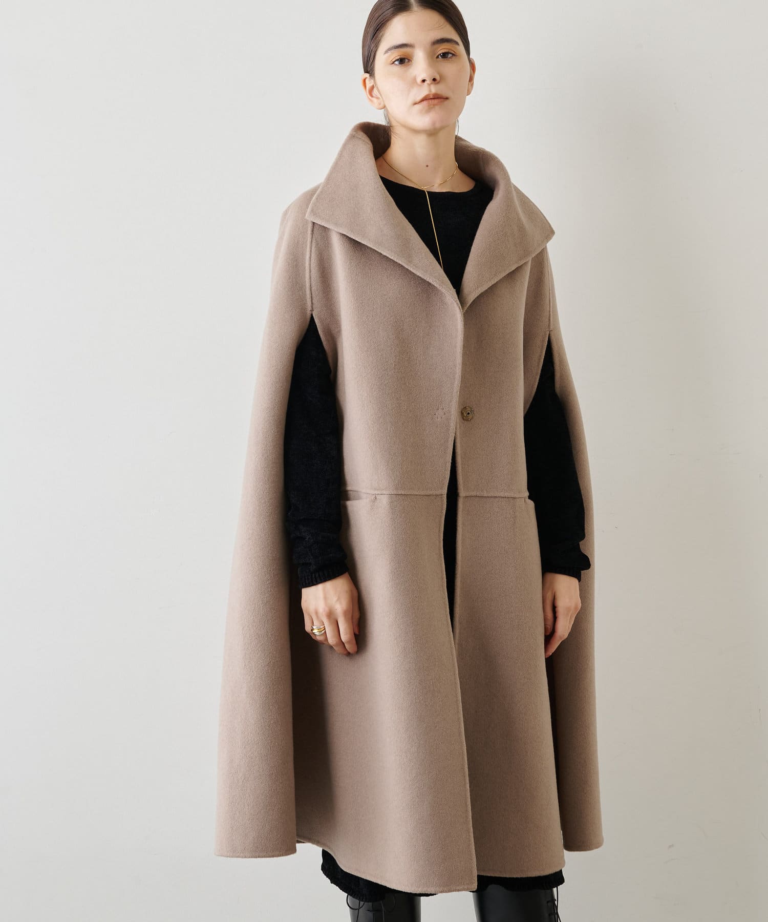 カシミヤリバーポンチョコート | Whim Gazette(ウィム ガゼット