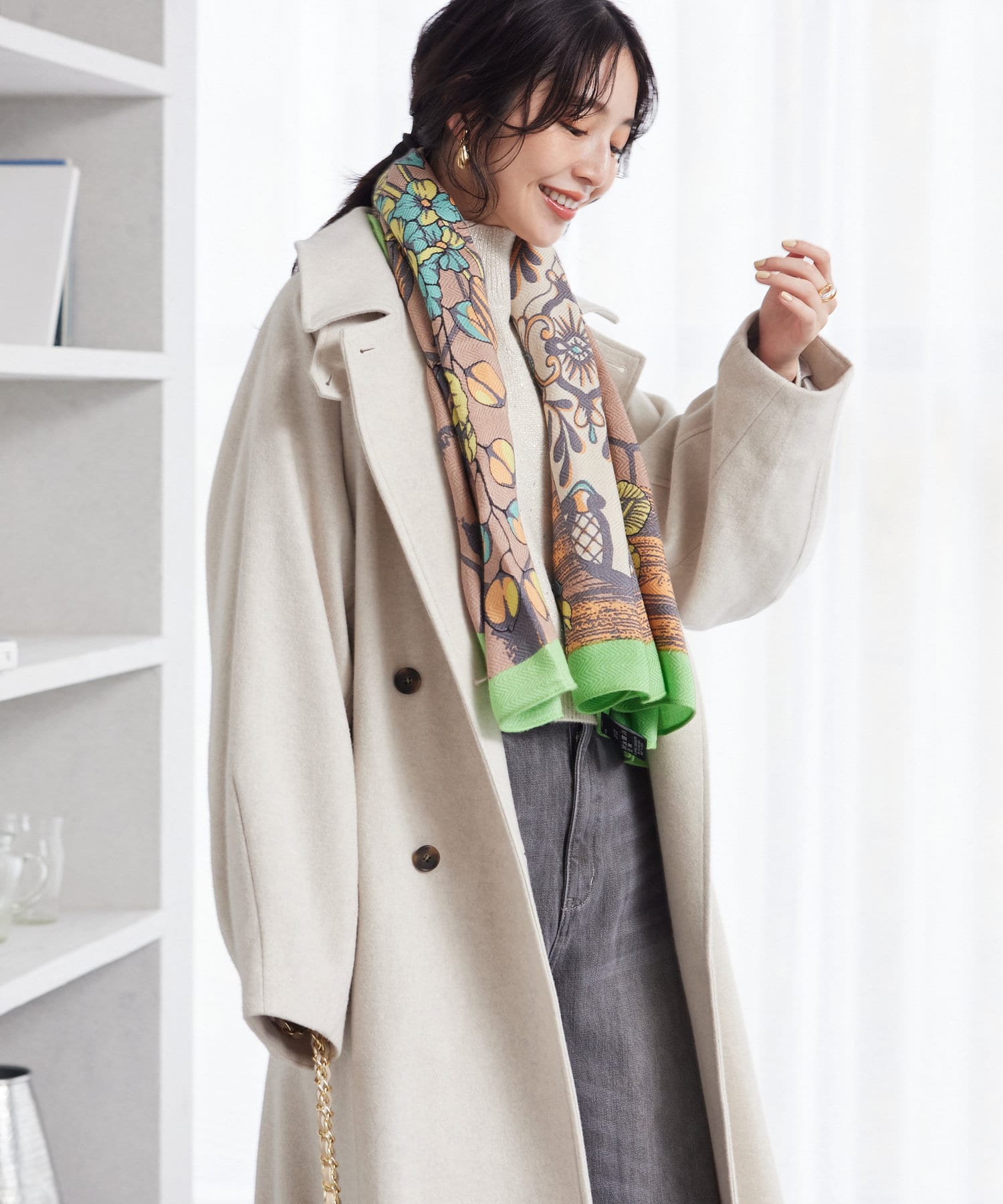 スタンドカラー2WAYネックウールコート | La boutique BonBon(ラブ