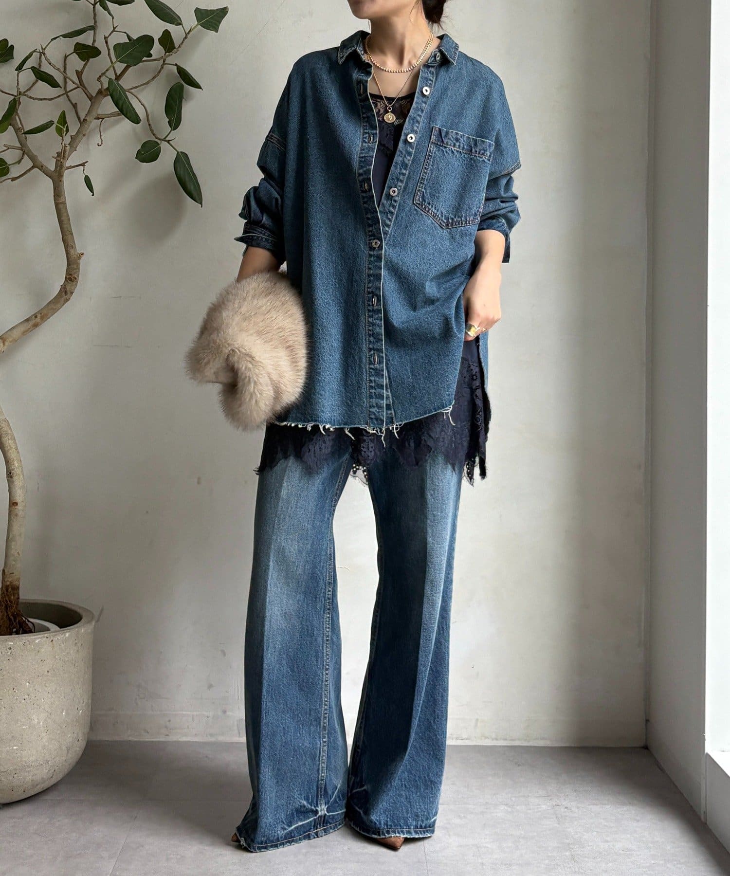 新色追加】ダメージデニムシャツ | DOUDOU(ドゥドゥ)レディース | PAL