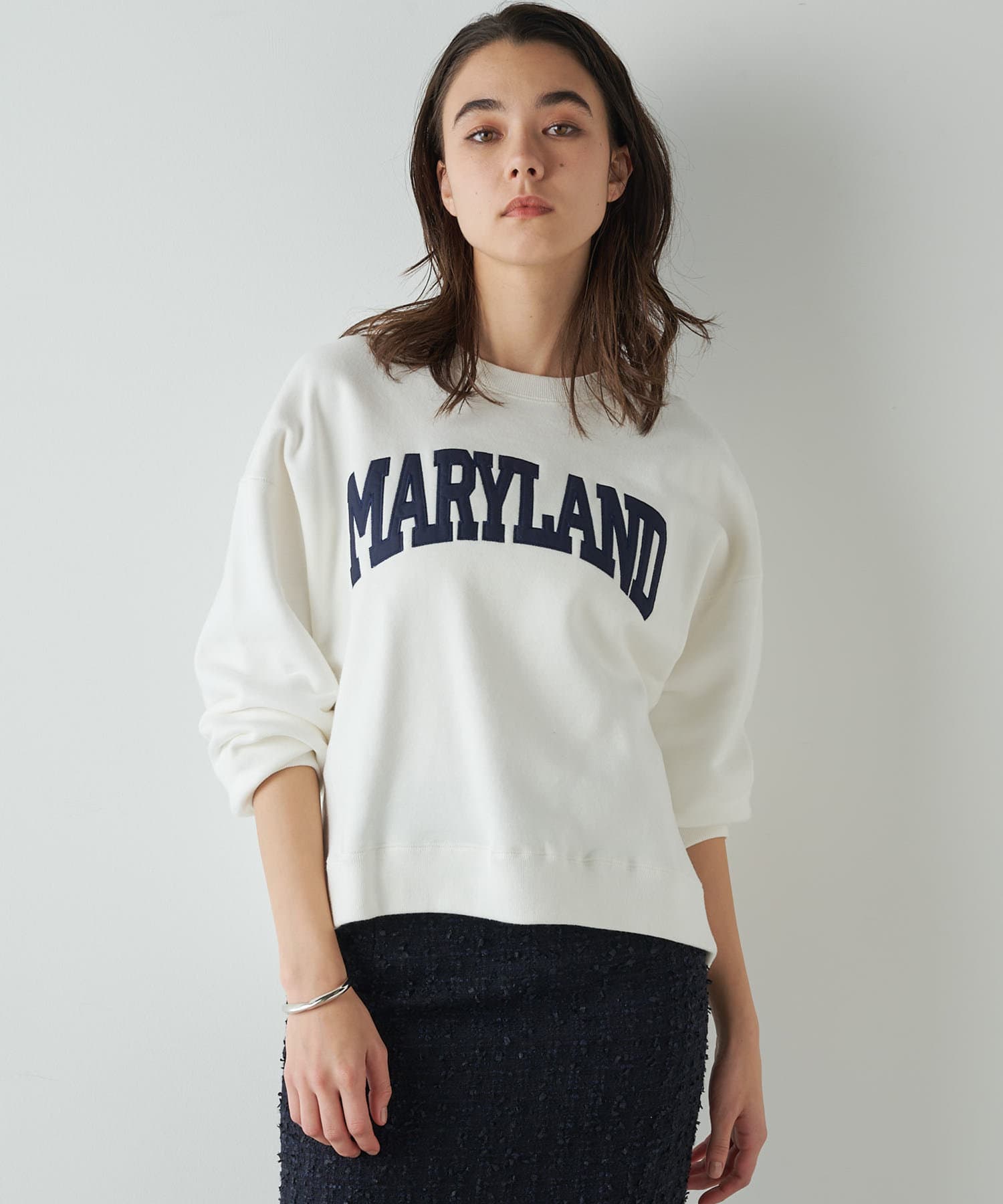 パッチワークロゴスウェット | Whim Gazette(ウィム ガゼット