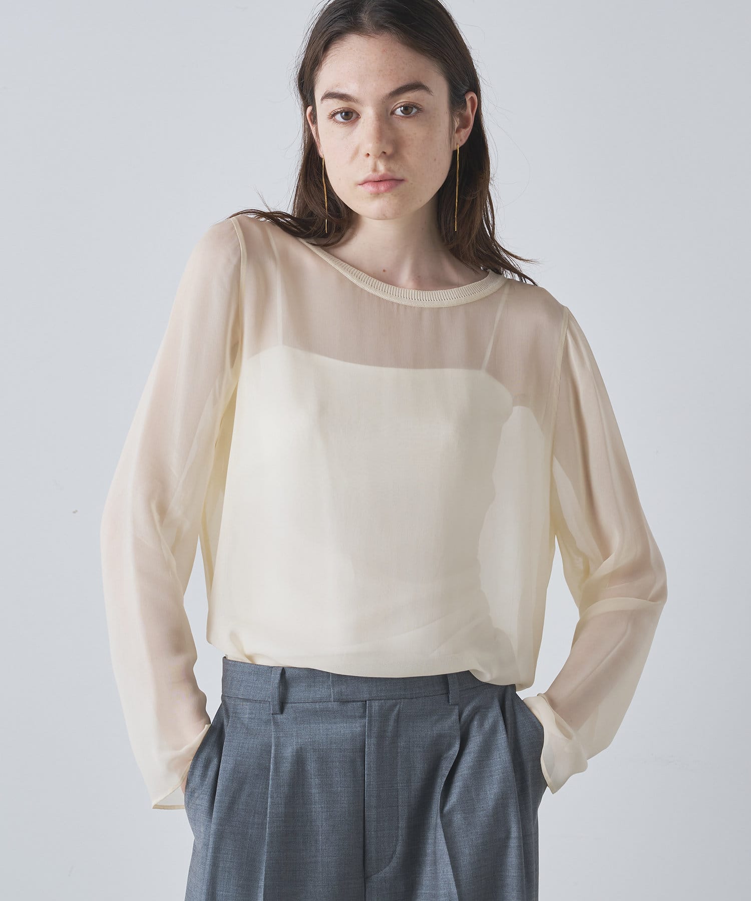 キュプラシースルーブラウス | Drawing Numbers(ドローイング