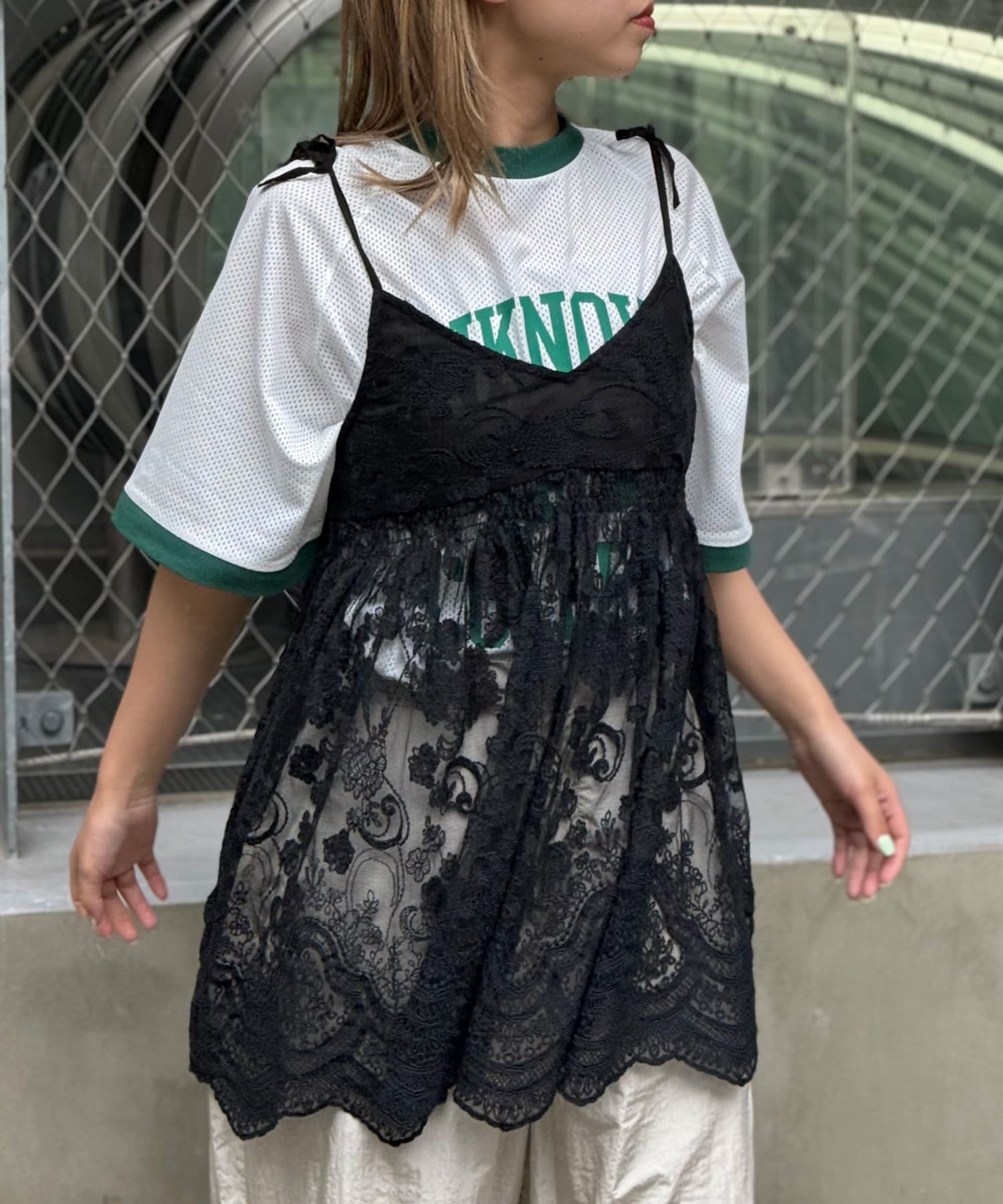 poppy コットンレースボリュームキャミ あさぎーにょ poppy あさぎー