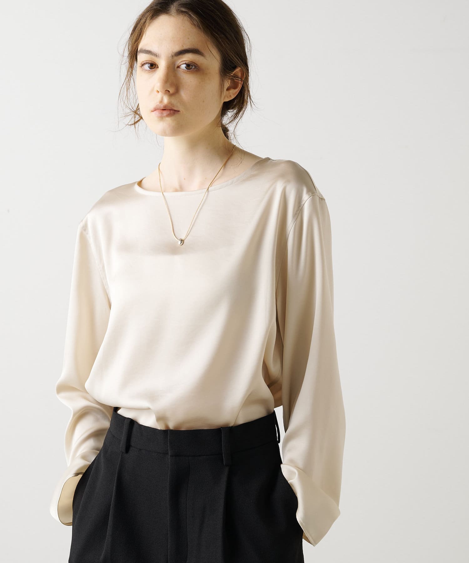 サテンボートブラウス | Drawing Numbers(ドローイングナンバーズ