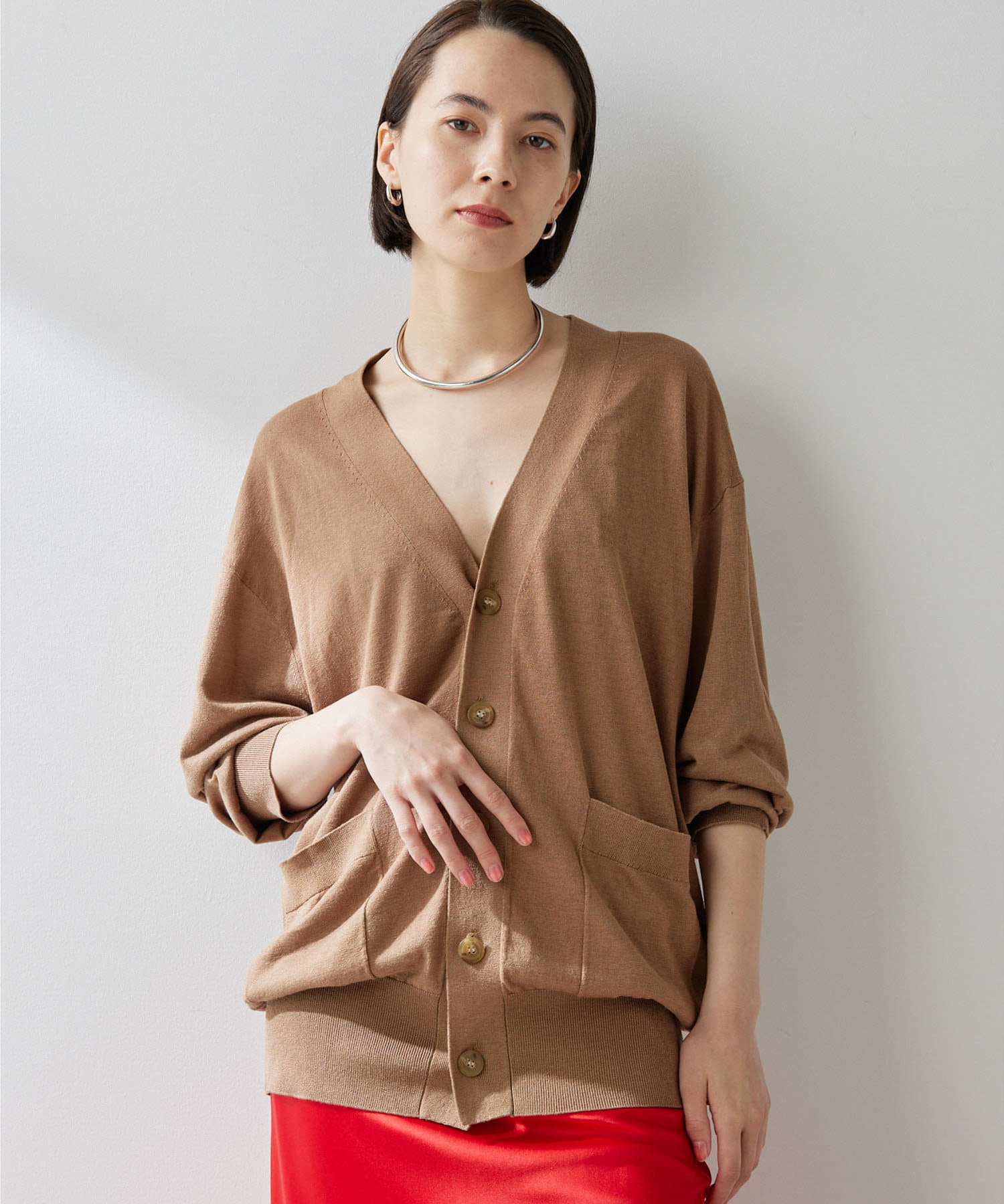 シルクリネンハイゲージカーディガン | Whim Gazette(ウィム ガゼット
