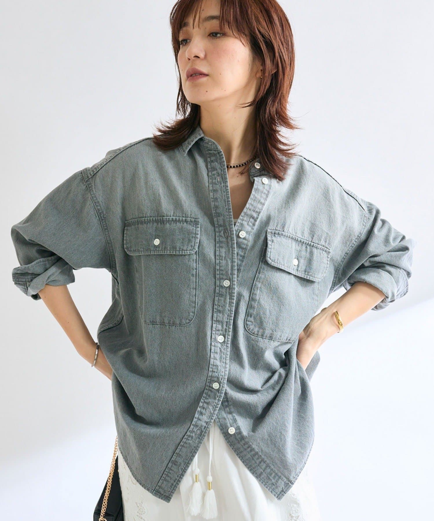 名品/リバイバル】【MONN.:.(モン)】Lightビッグデニムシャツ | RIVE