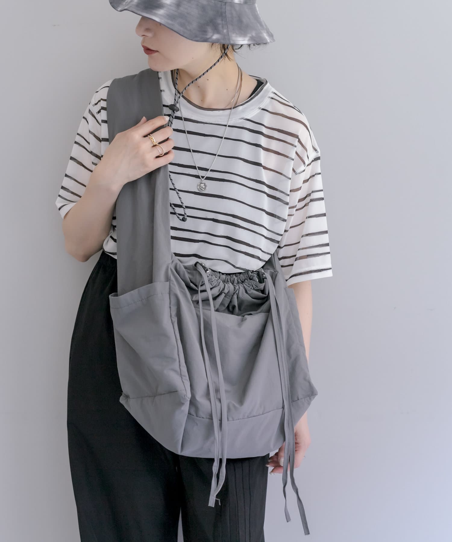 ear PAPILLONNER】 巾着ショルダーバッグLサイズ | OUTLET