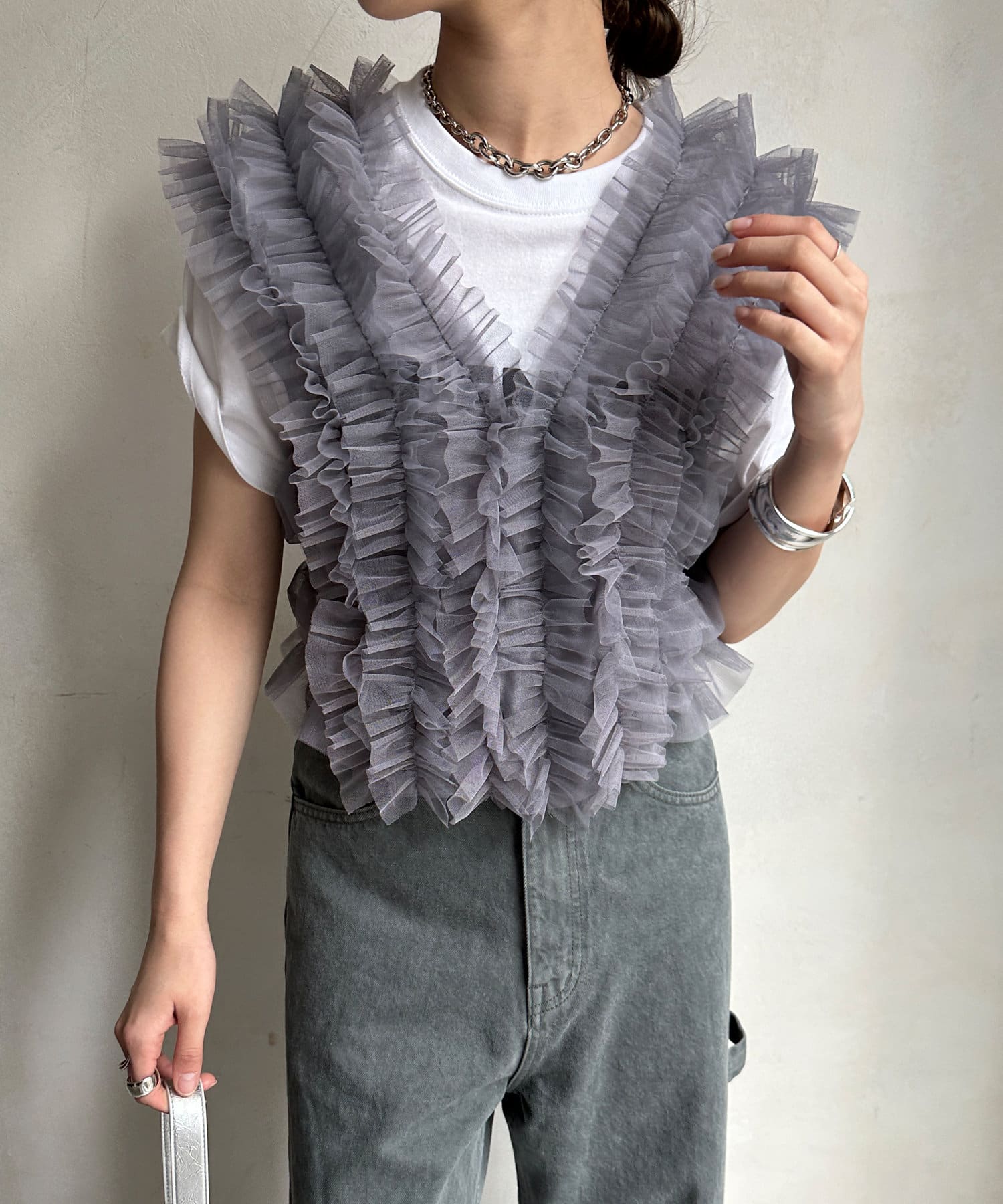 チュールフリルタンクビスチェ | DOUDOU(ドゥドゥ)レディース | PAL