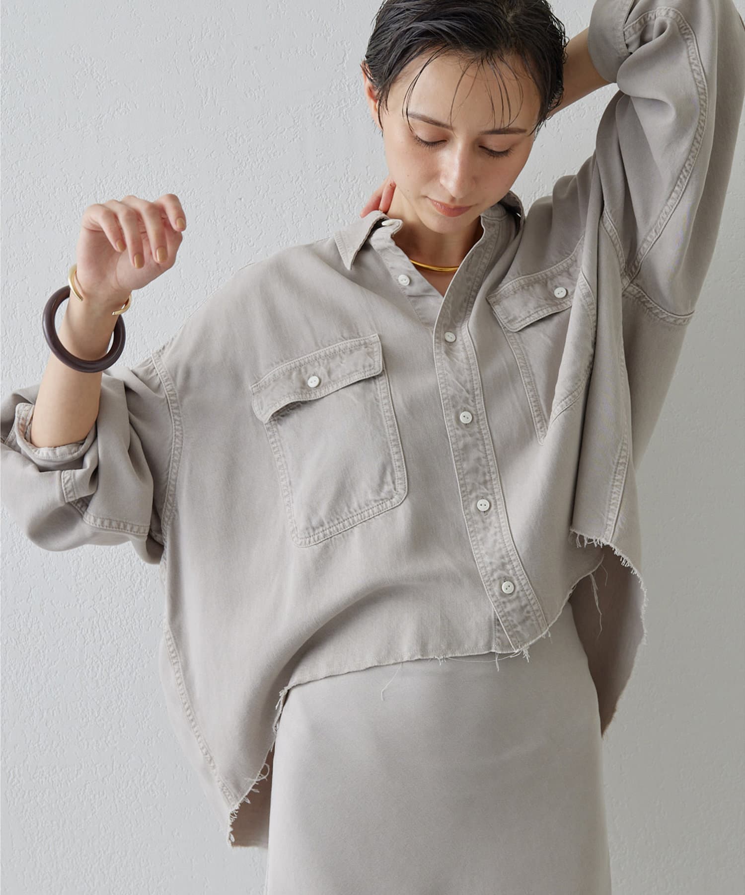 テンセル™繊維使用シャツ | Whim Gazette(ウィム ガゼット)レディース