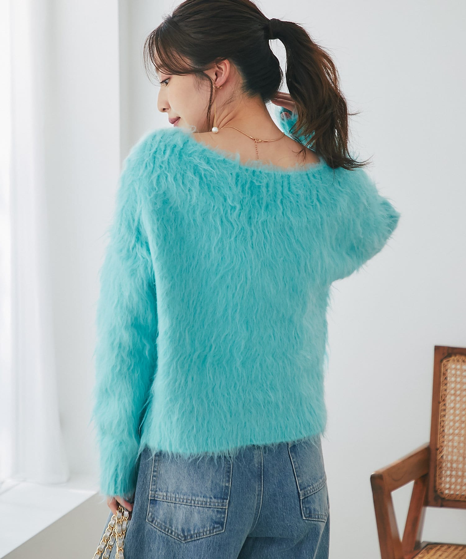 女子力UP】アルパカモヘア起毛オフショルニット | La boutique BonBon