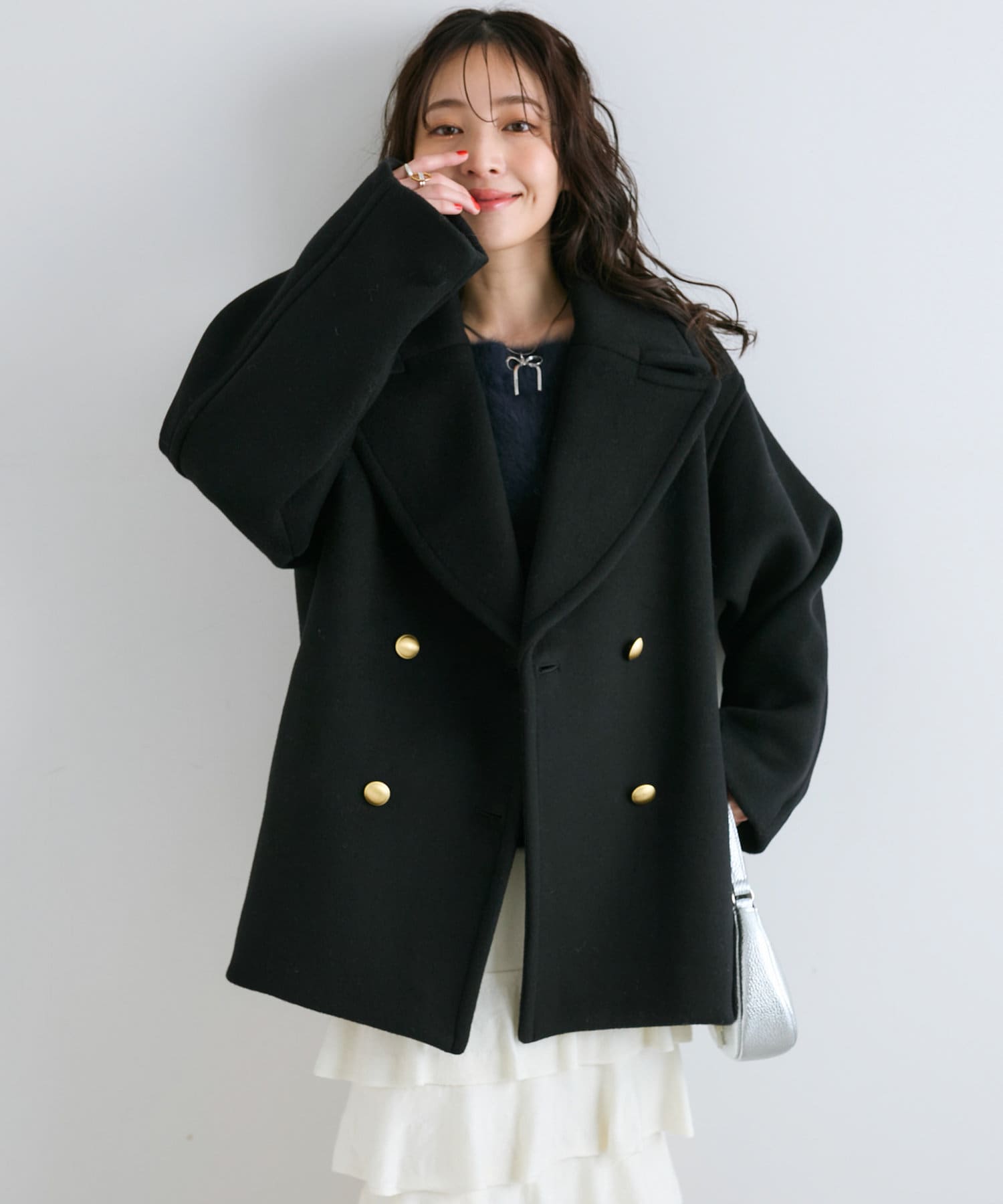 着心地抜群】ロイヤルビーバーメタル釦Pコート | La boutique BonBon