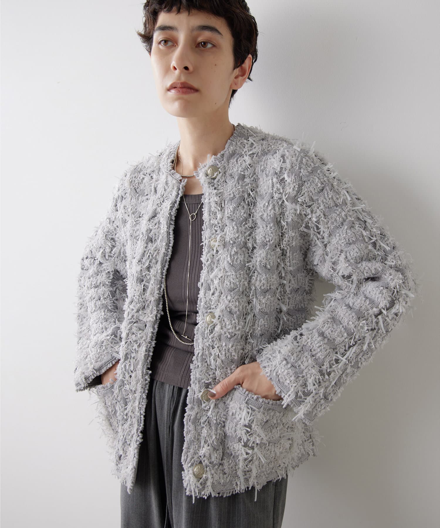 ツィードカーディガン | Whim Gazette(ウィム ガゼット)レディース