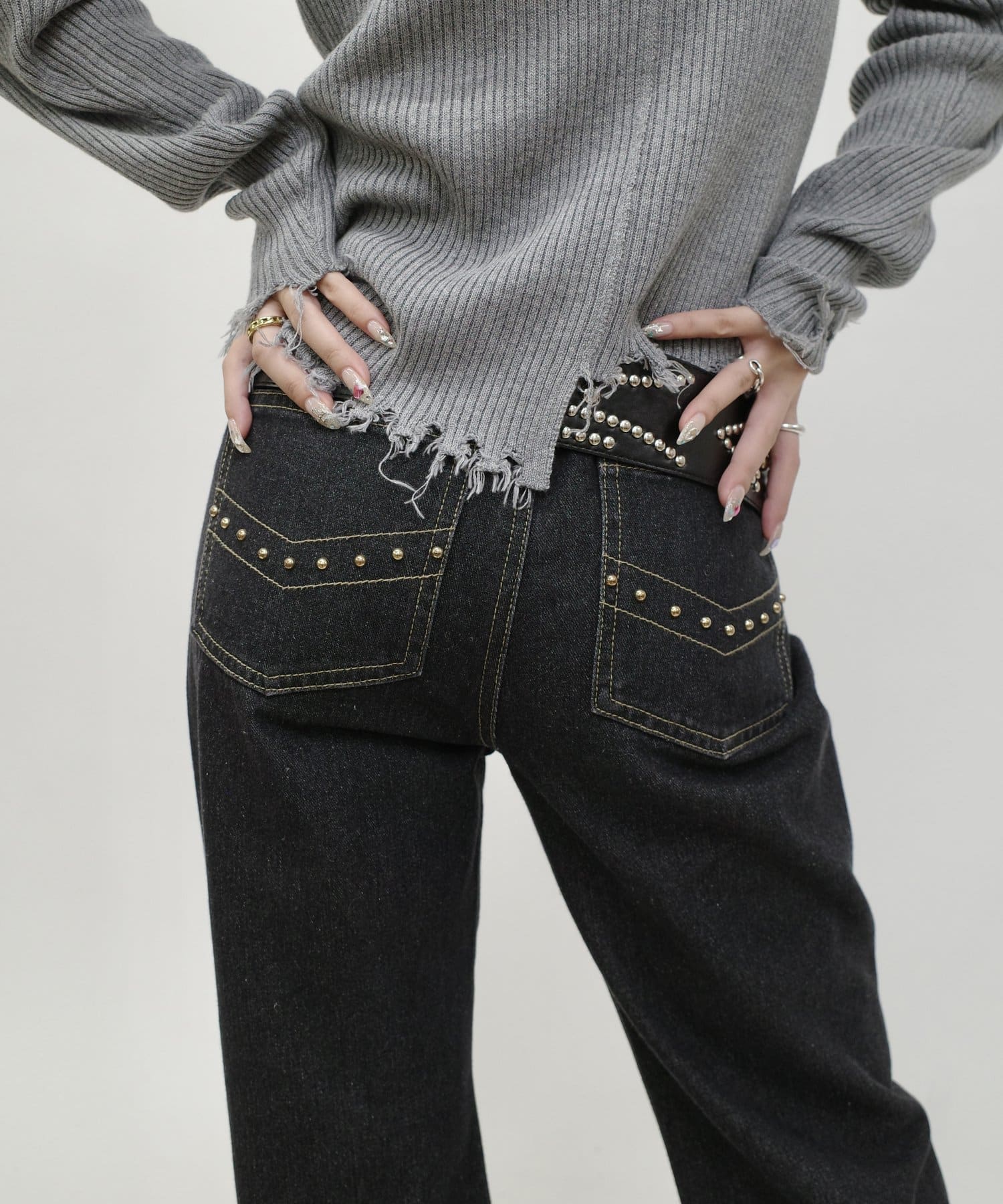 ⭐︎ふうか⭐︎SOOR PLOOM デニム2点 DENIM SEMI FLARED TROUSERS