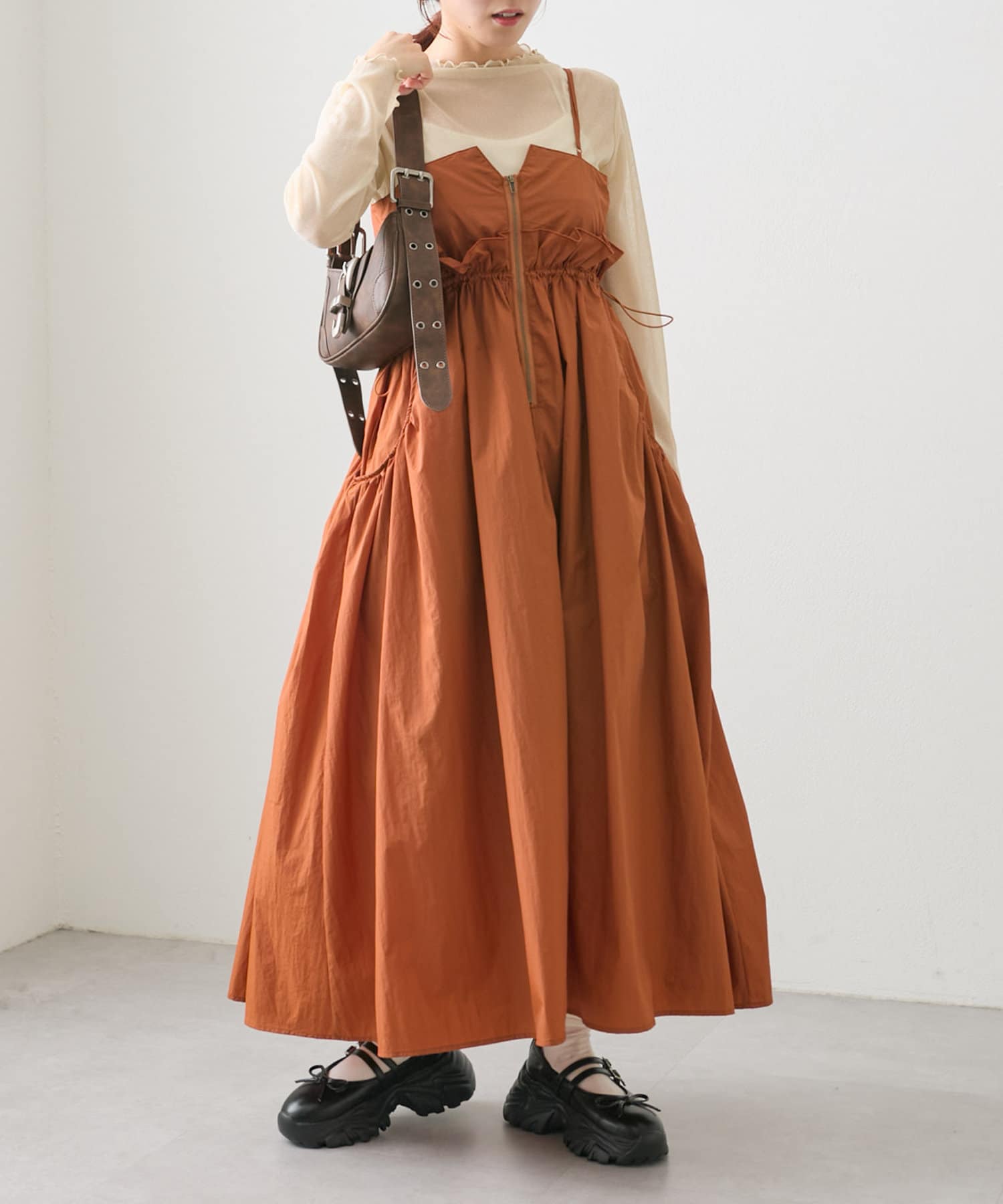 2WAY】ウエストドロストキャミワンピース | w closet(ダブル