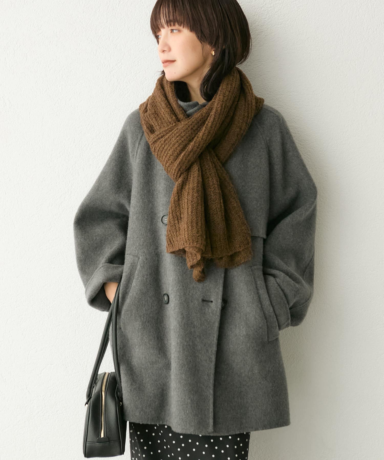 軽い着心地】ウールリバーミドルコート | RIVE DROITE(リヴドロワ