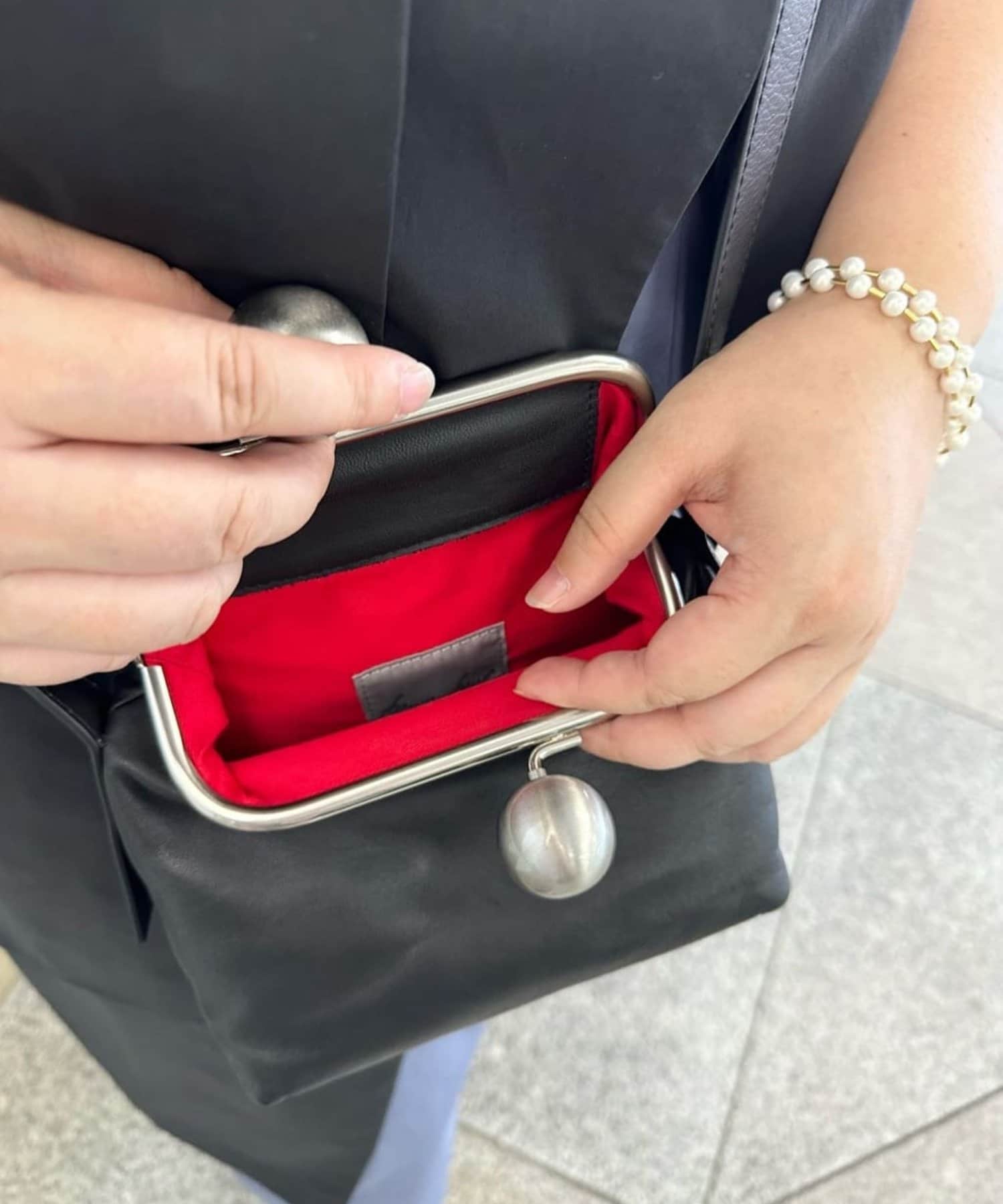 kawa-kawa(カワカワ)】NO1464 口金スクエアポシェット/ショルダー