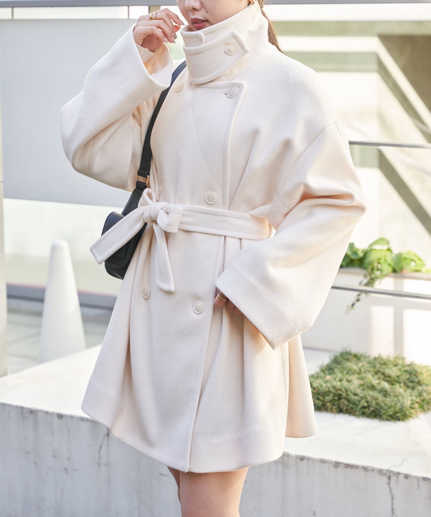 Chico】スタンドミドル丈コート | OUTLET(アウトレット)レディース