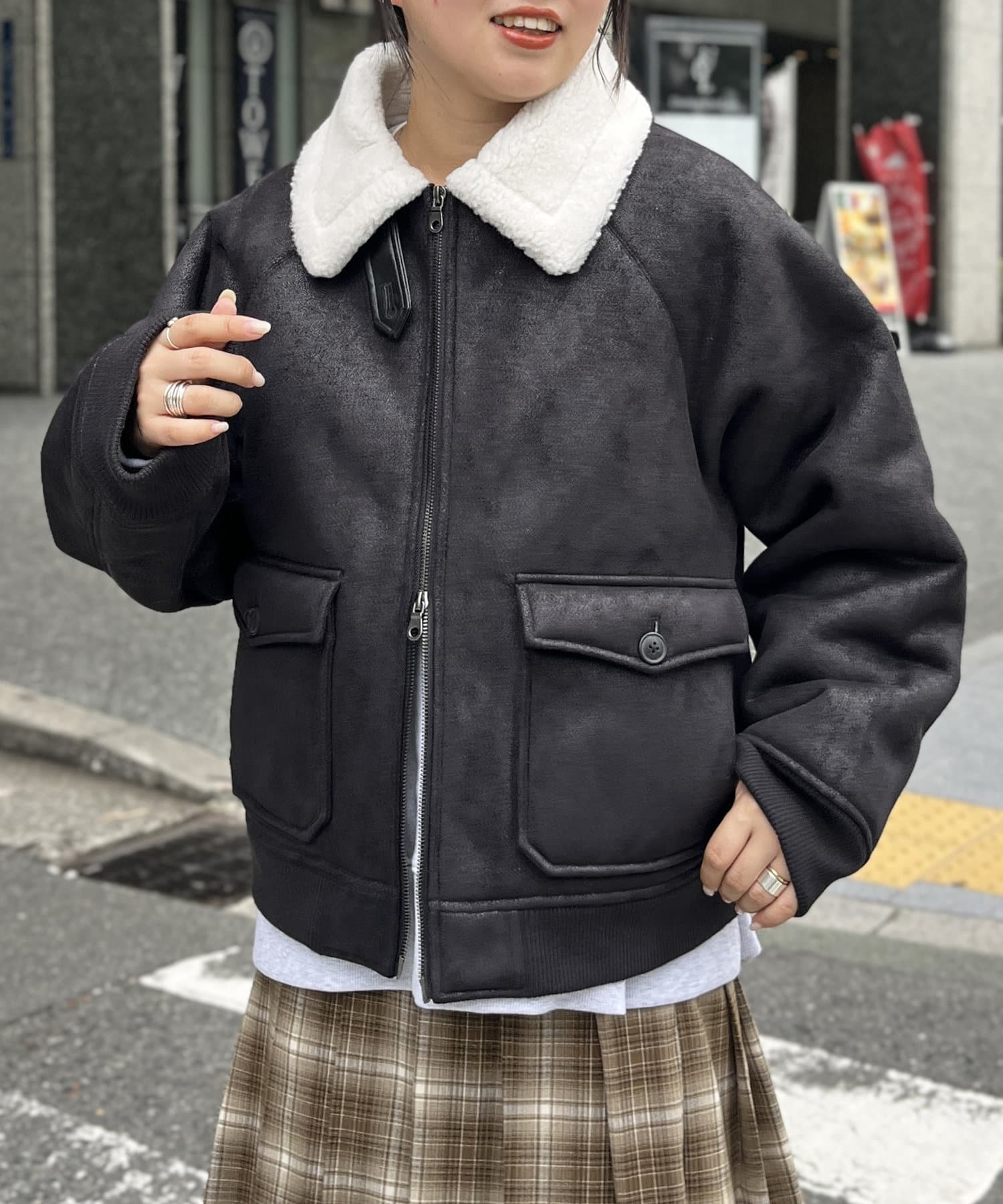 フェイクムートンA2ジャケット | CPCM(シーピーシーエム)レディース