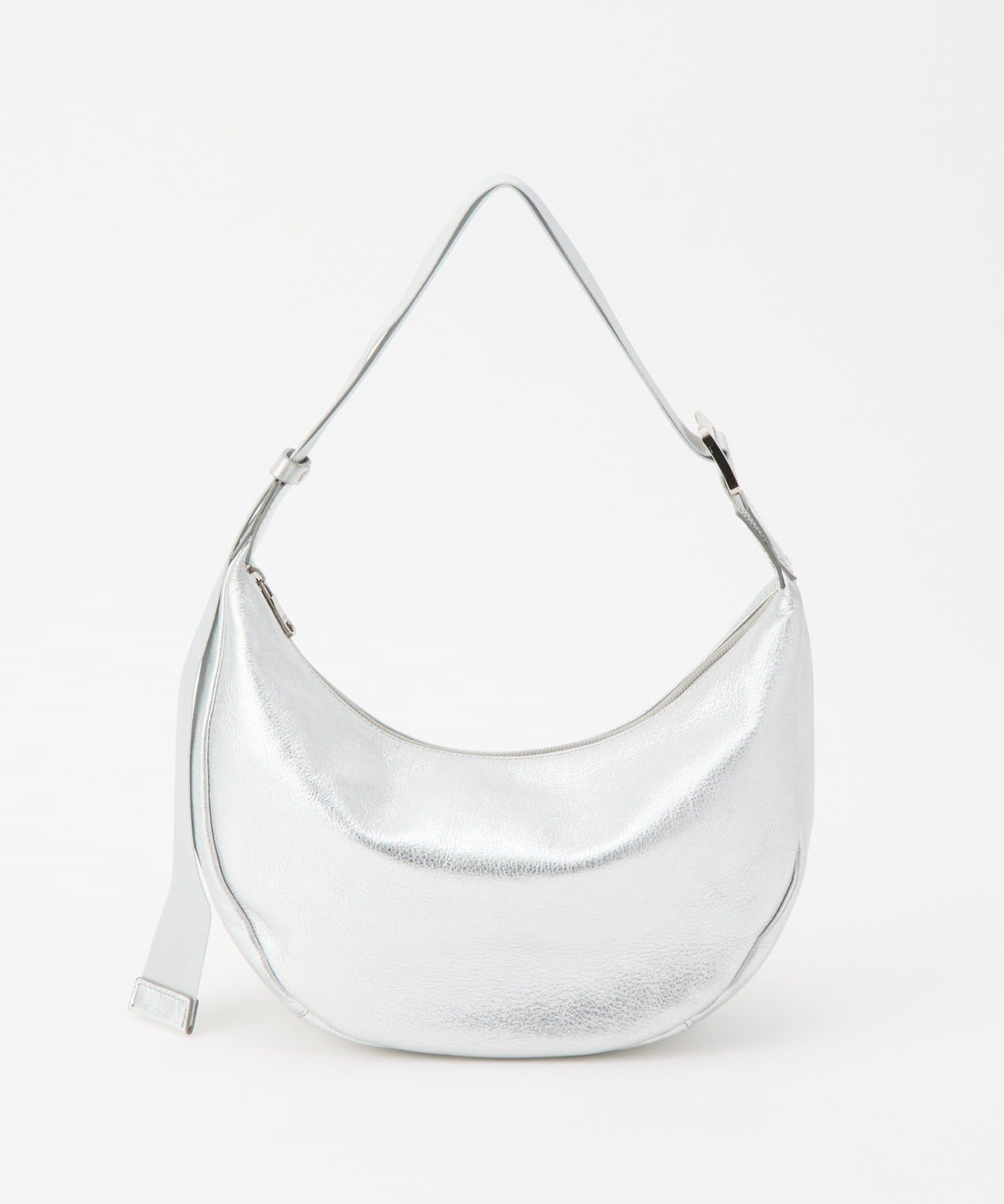 ソフトレザーラウンドショルダーバッグ［silver］ | russet(ラシット