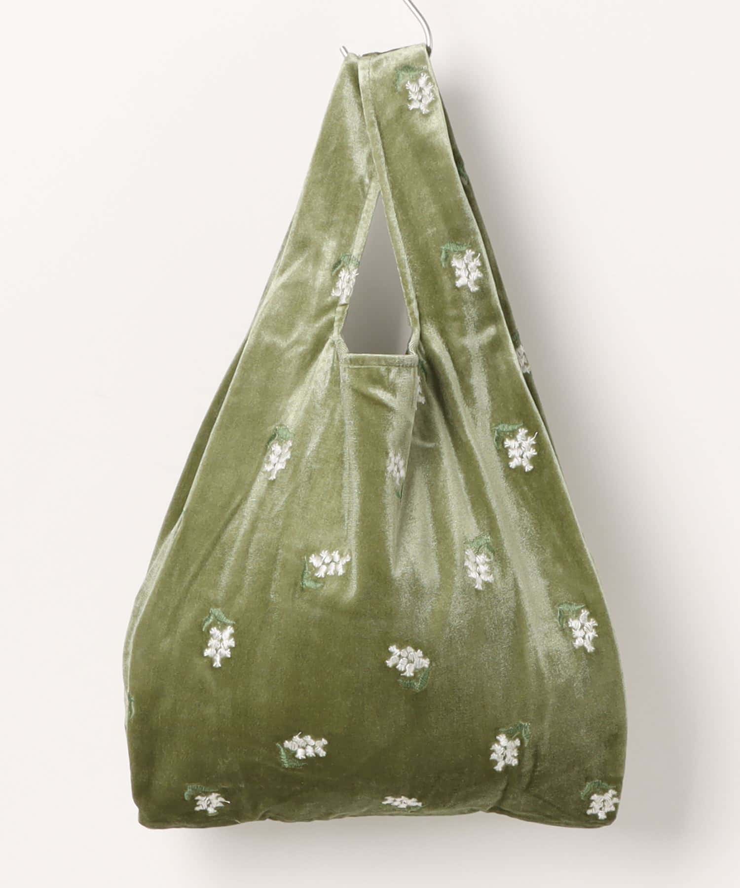 MaPetal〉ベロア刺繍エコバッグ | natural couture(ナチュラル