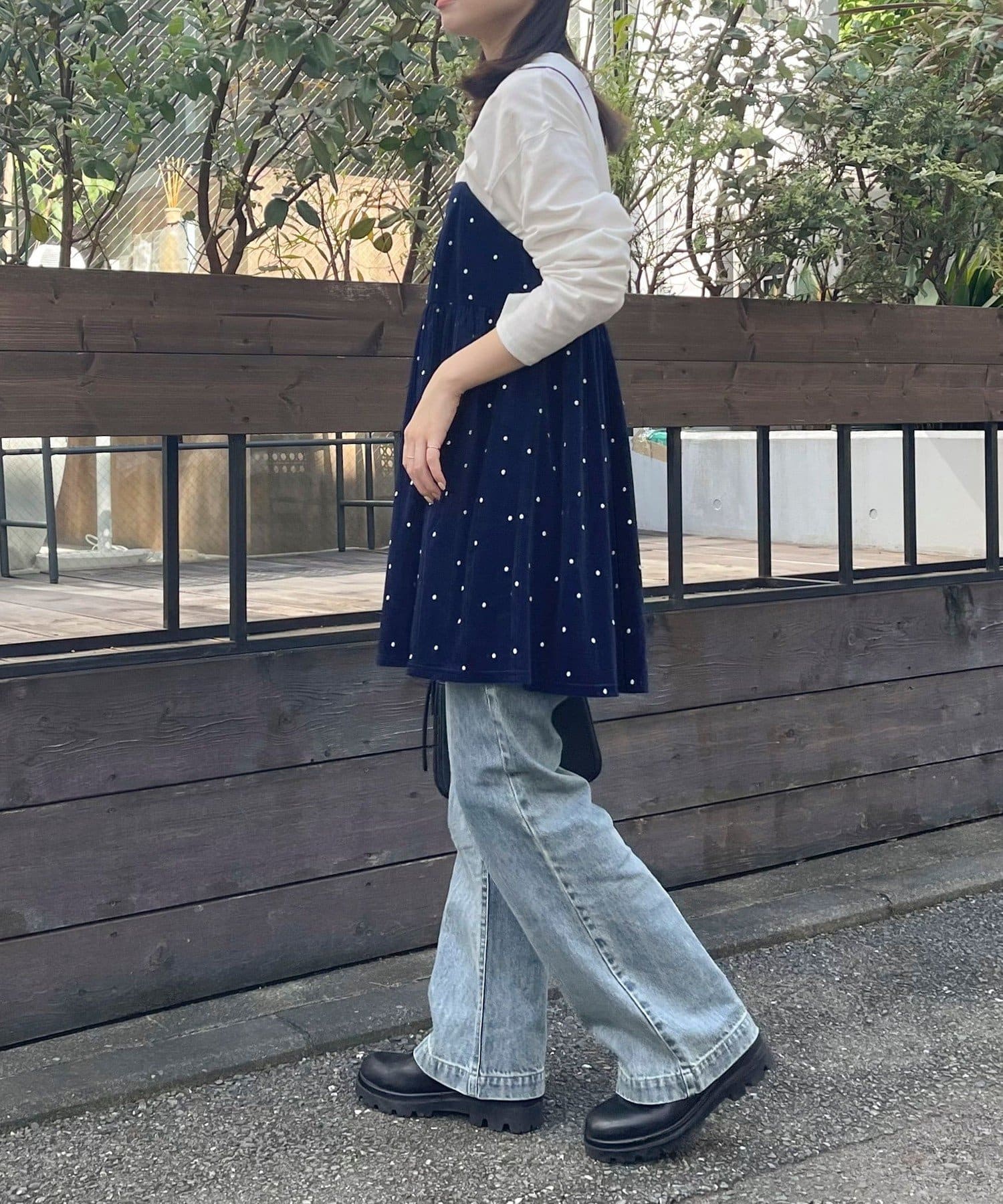 ベロアドット刺繍キャミブラウス | FREDY & GLOSTER(フレディ アンド