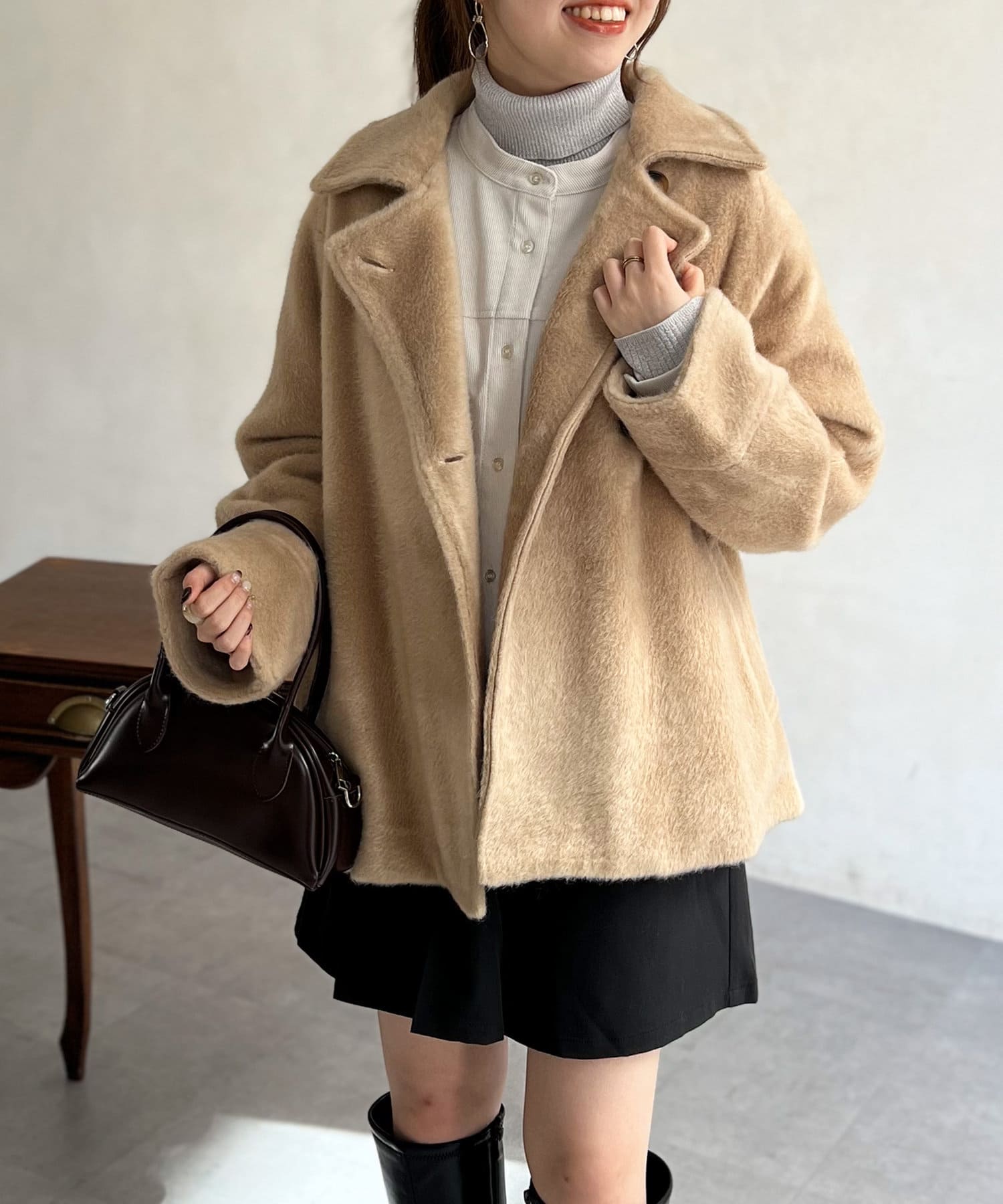 ステンカラーシャギーコート | Chez toi(シェトワ)レディース | PAL