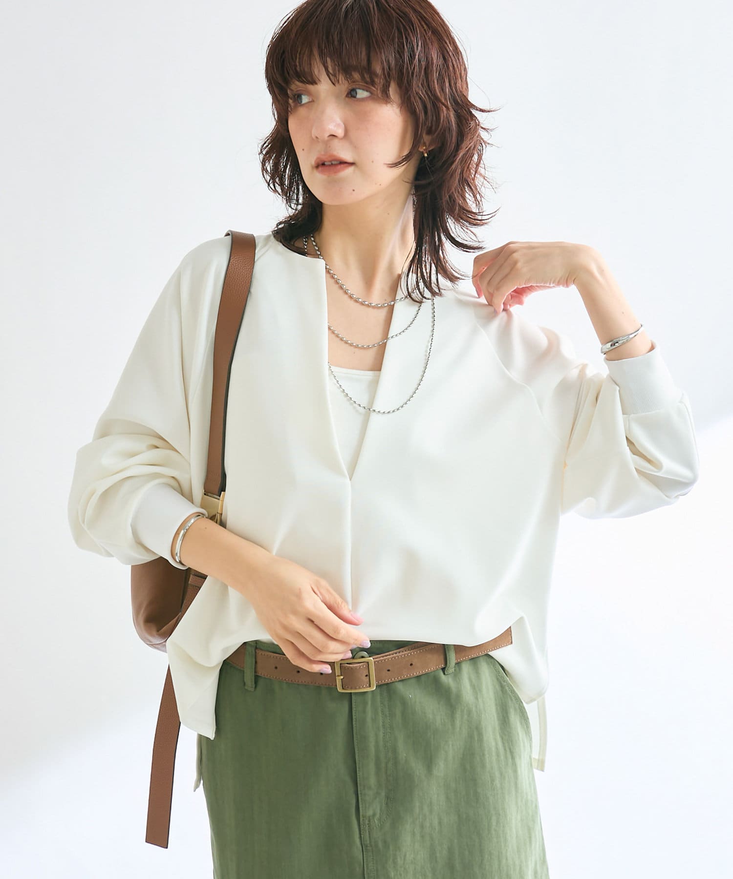 オンオフ着れる】キーネックダンボールプルオーバー | RIVE DROITE