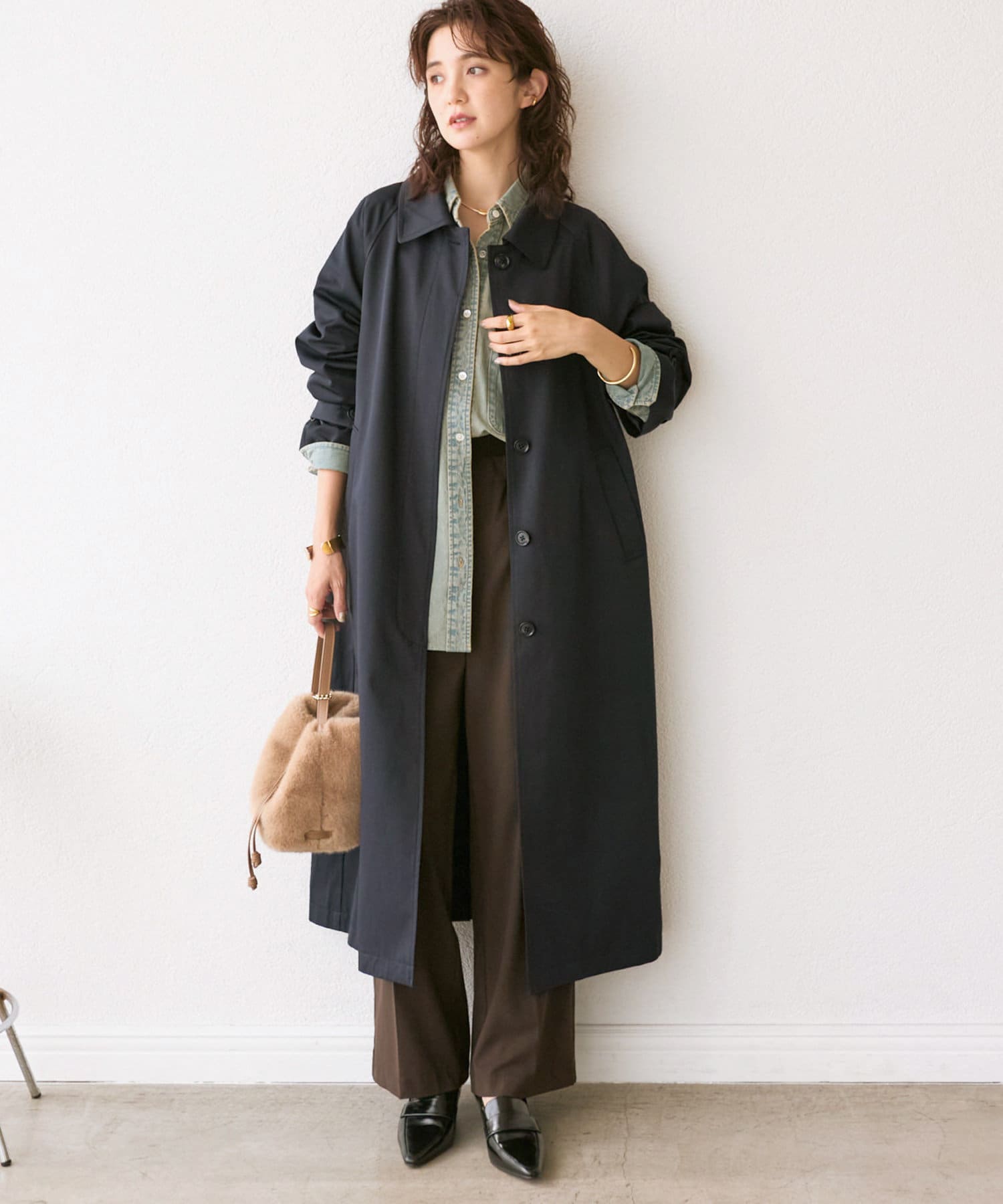 MONN.:. (モン)】オーバーステンカラーコート | RIVE DROITE