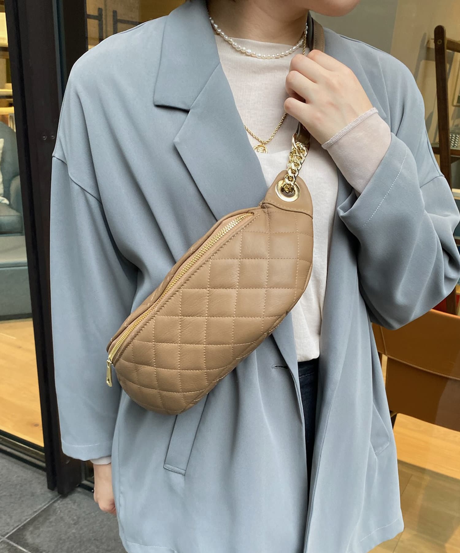 AULENTTI 】SAUVAGE＃TERAMOキルティングボディバッグ | DOUDOU