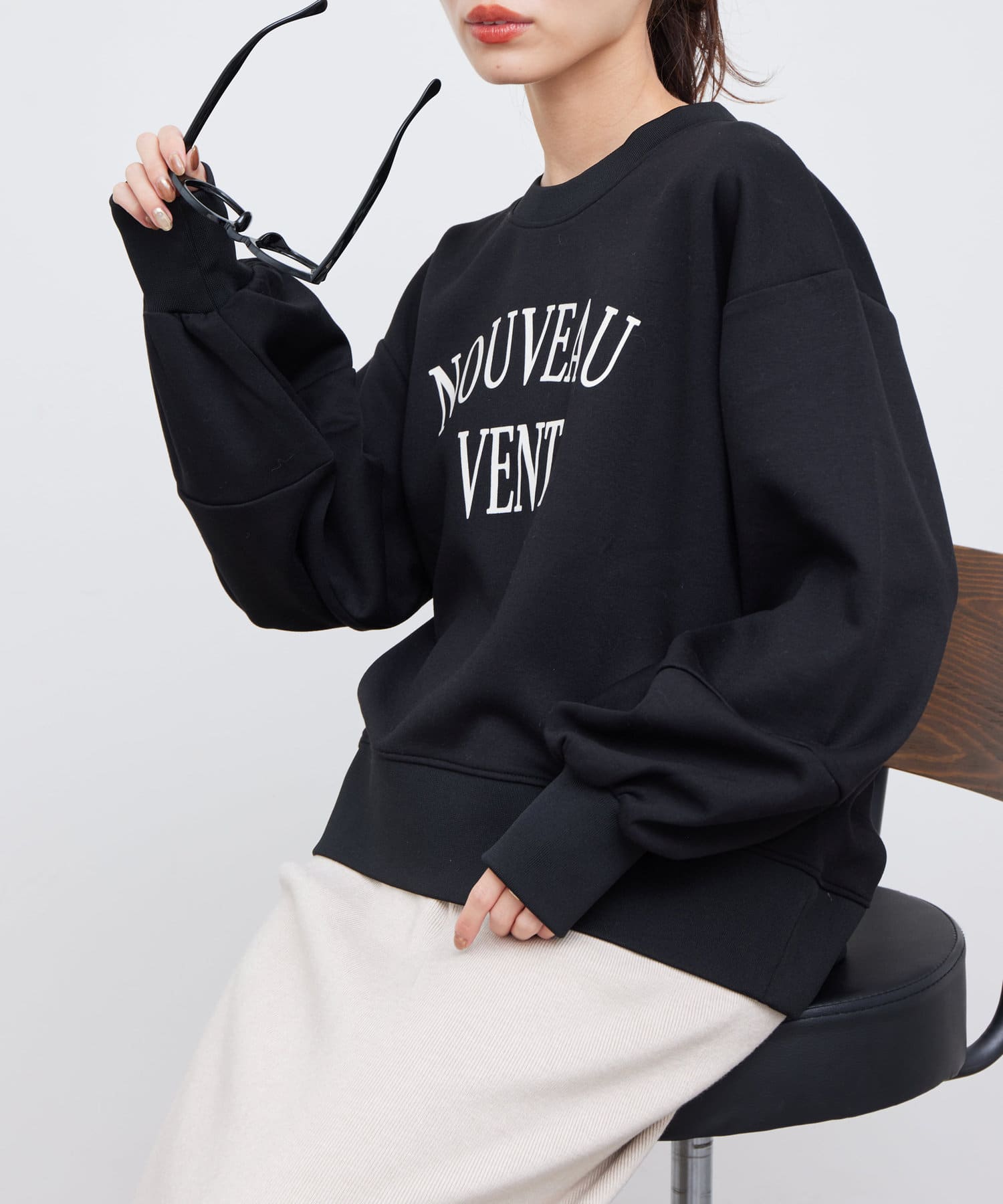 軽量ボンディングフロッキーロゴプルオーバー | Chez toi(シェトワ