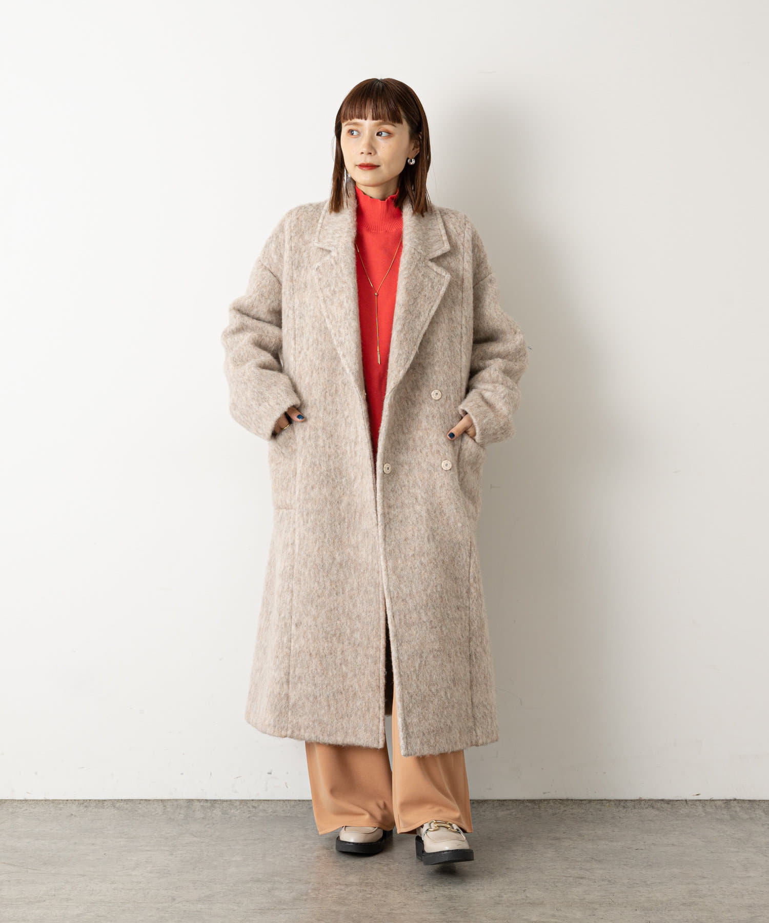Omekashi】シャギーロングコート | OUTLET(アウトレット)レディース