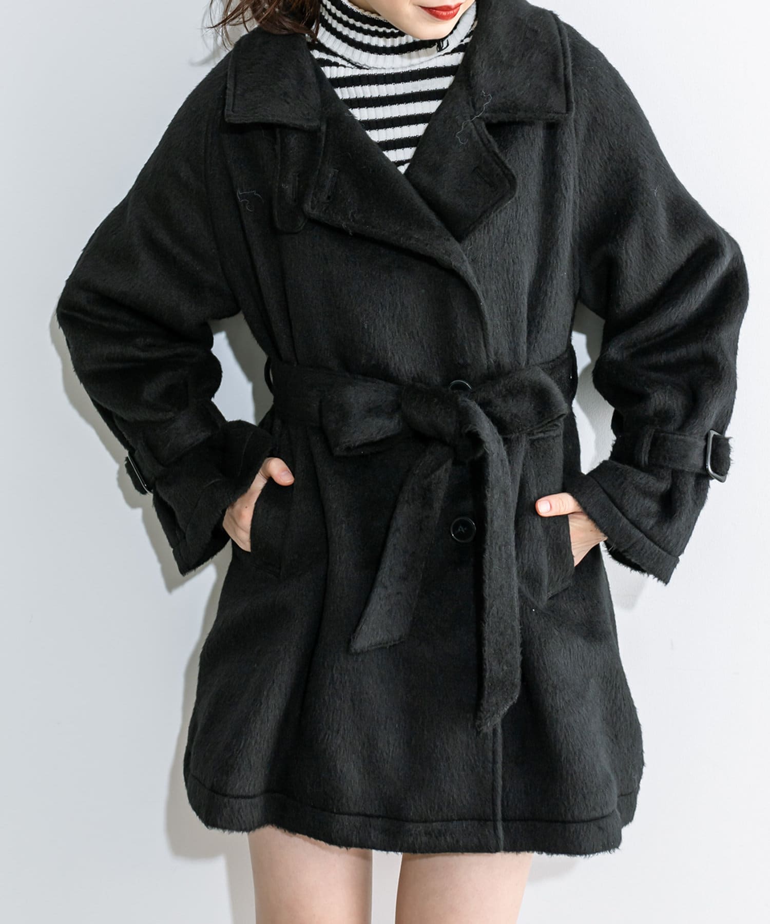 マルチカラーシャギーコート | OLIVE des OLIVE(オリーブ デ オリーブ