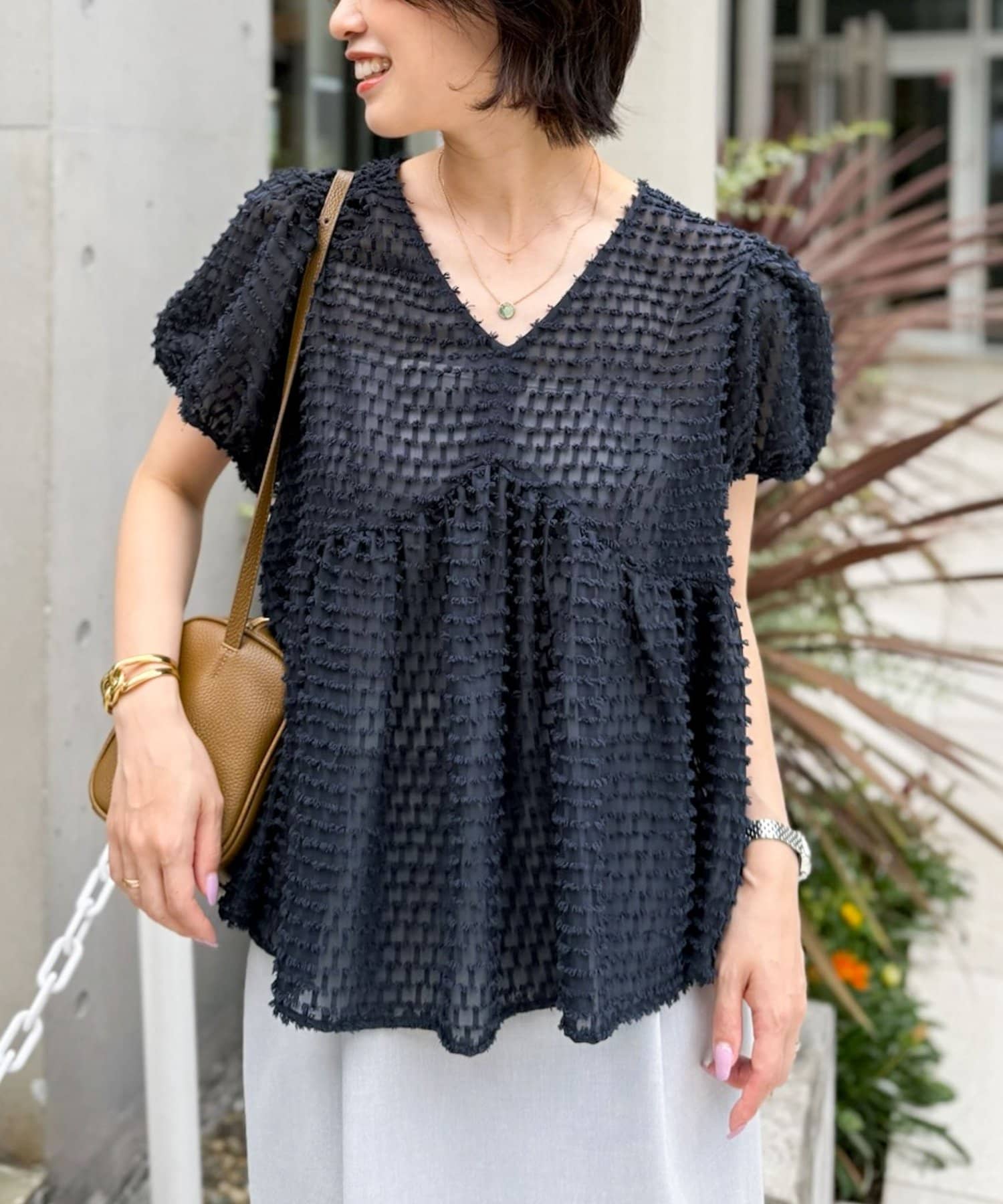 カットジャガードペプラムブラウス | NOLLEY'S(ノーリーズ)レディース