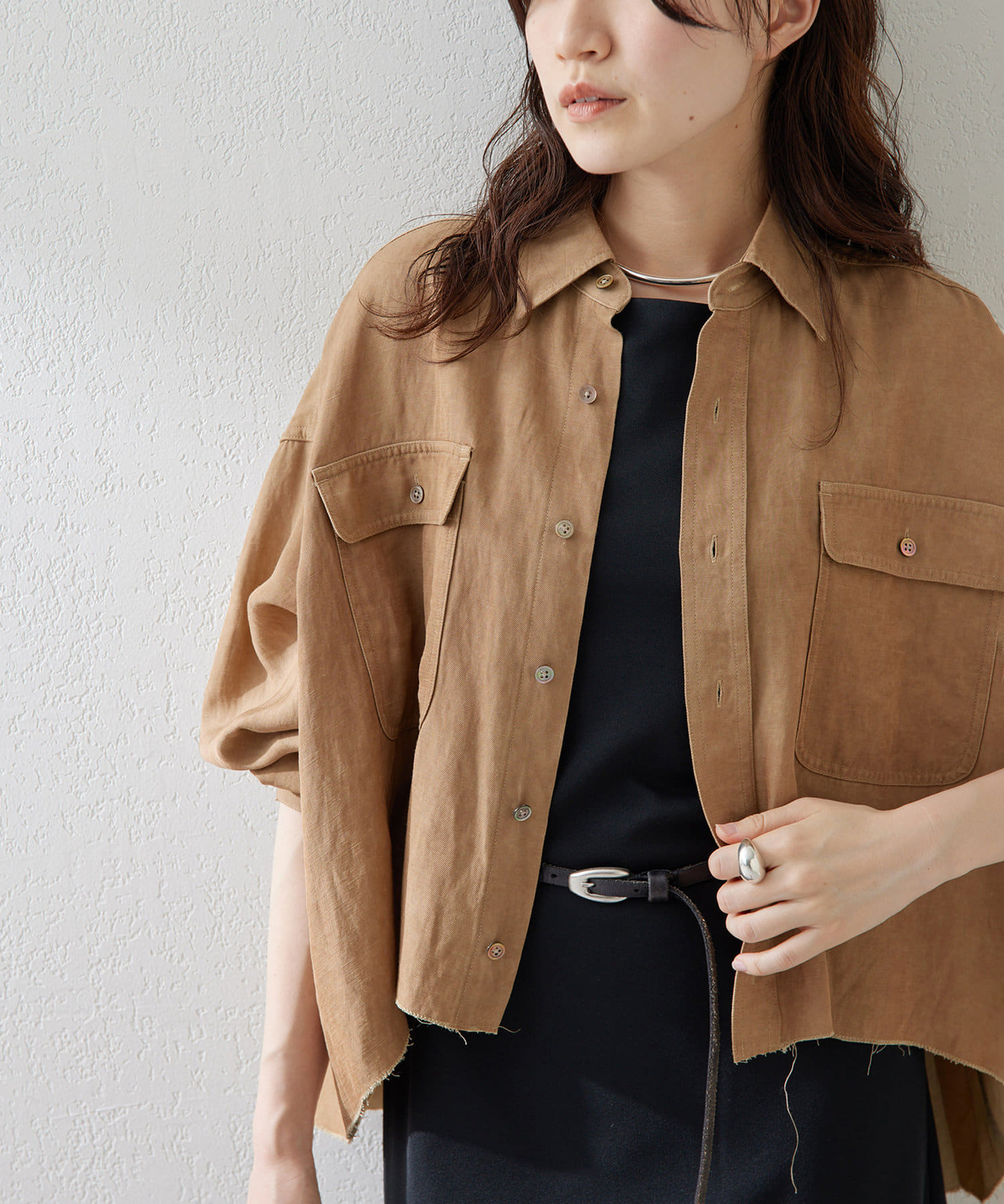 ツイル顔料染めスクエアシャツ | Whim Gazette(ウィム ガゼット