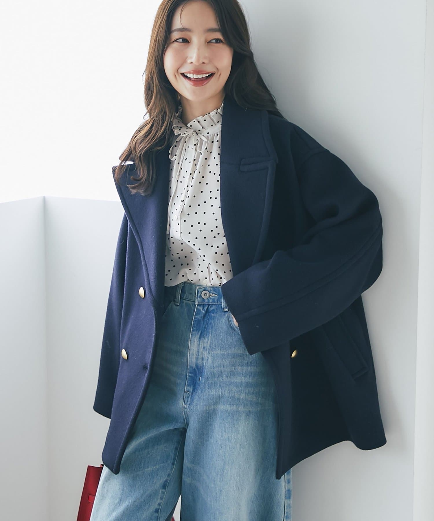 軽くて毎日着たい！】ロイヤルビーバーメタル釦Pコート | La boutique