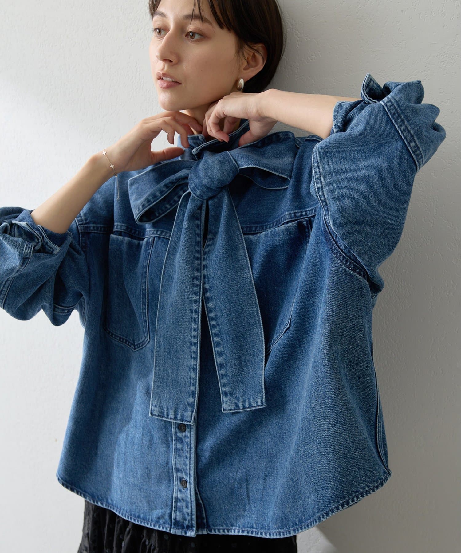 デニムボウタイシャツ | Whim Gazette(ウィム ガゼット)レディース