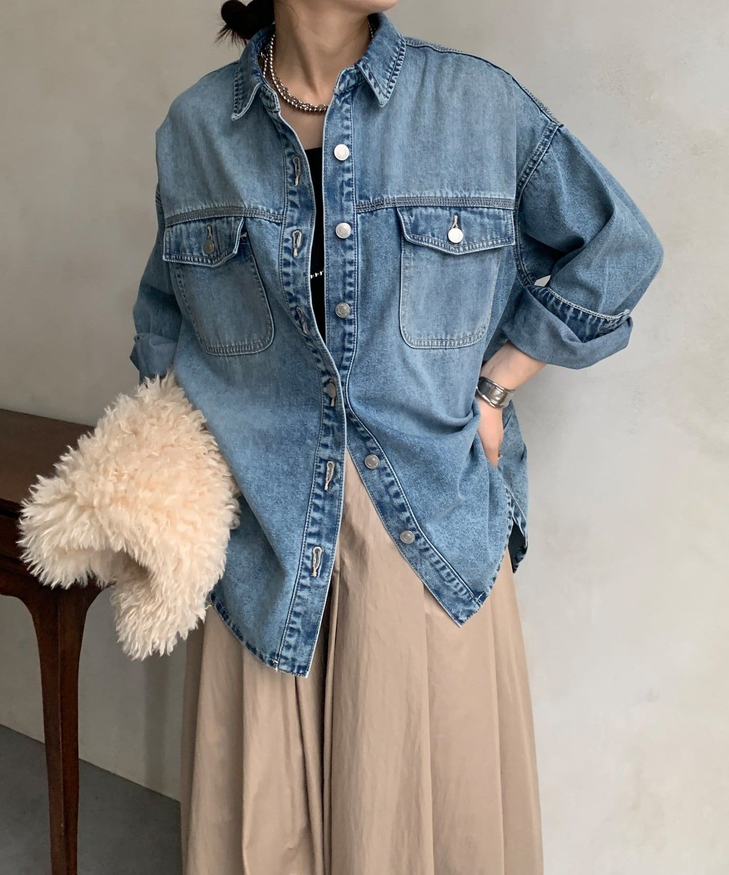 WEB限定】USED加工デニムシャツ | DOUDOU(ドゥドゥ)レディース | PAL