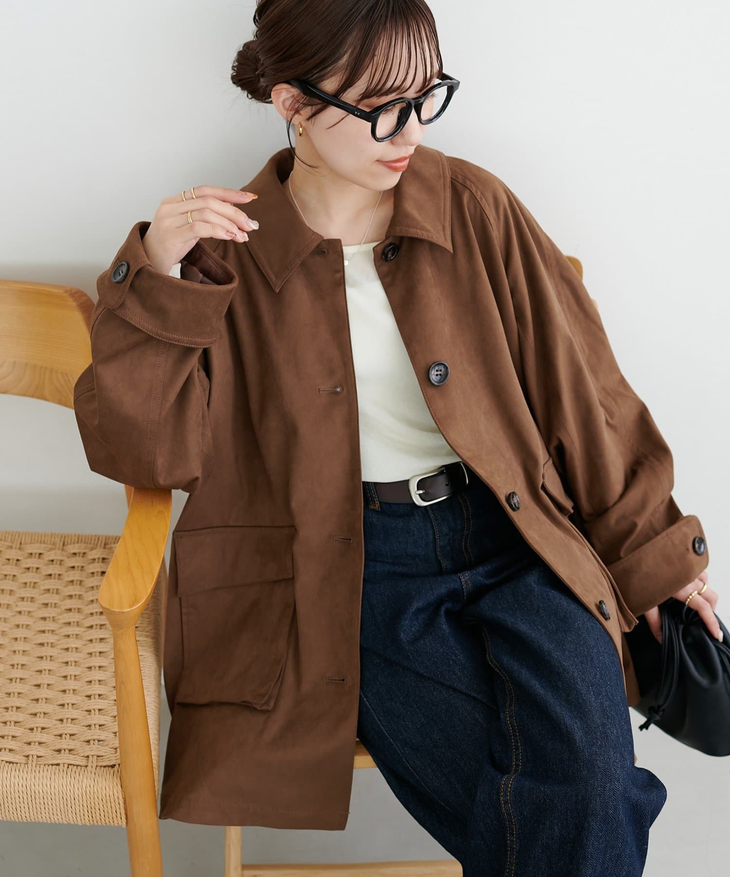 こなれて差が付く!】フェイクスエードカーコート | DISCOAT(ディス