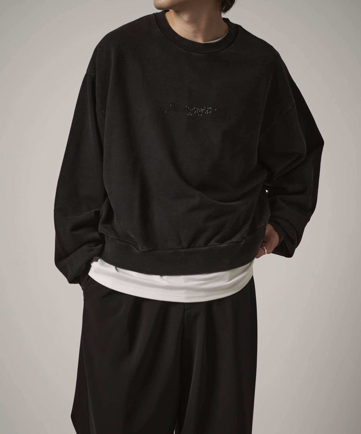 SURJENT】 ピグメントラインストーンスウェット | Lui's(ルイス)メンズ