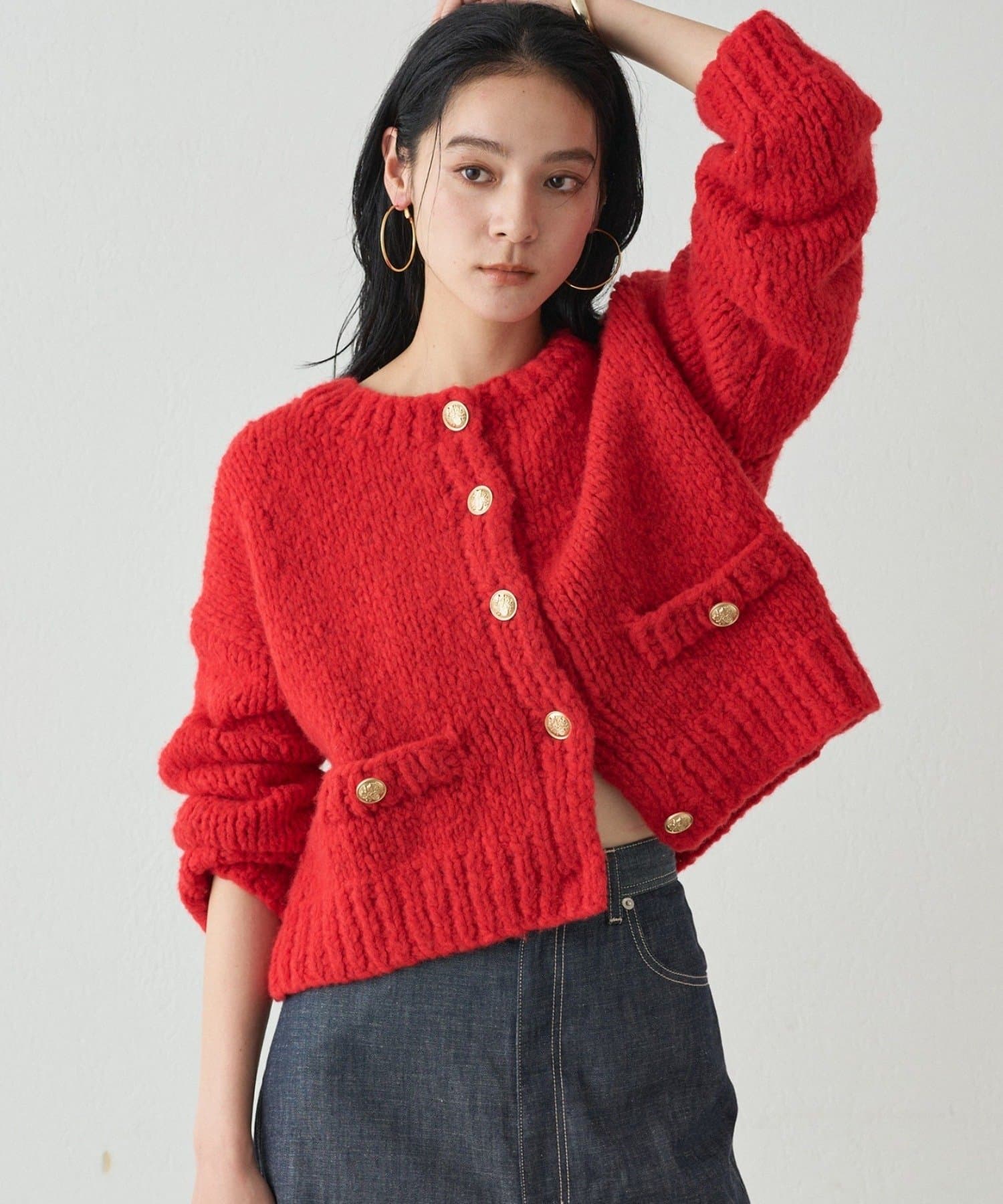 20周年限定】イタリアヤーン手編みニットカーデ | LOUNGEDRESS