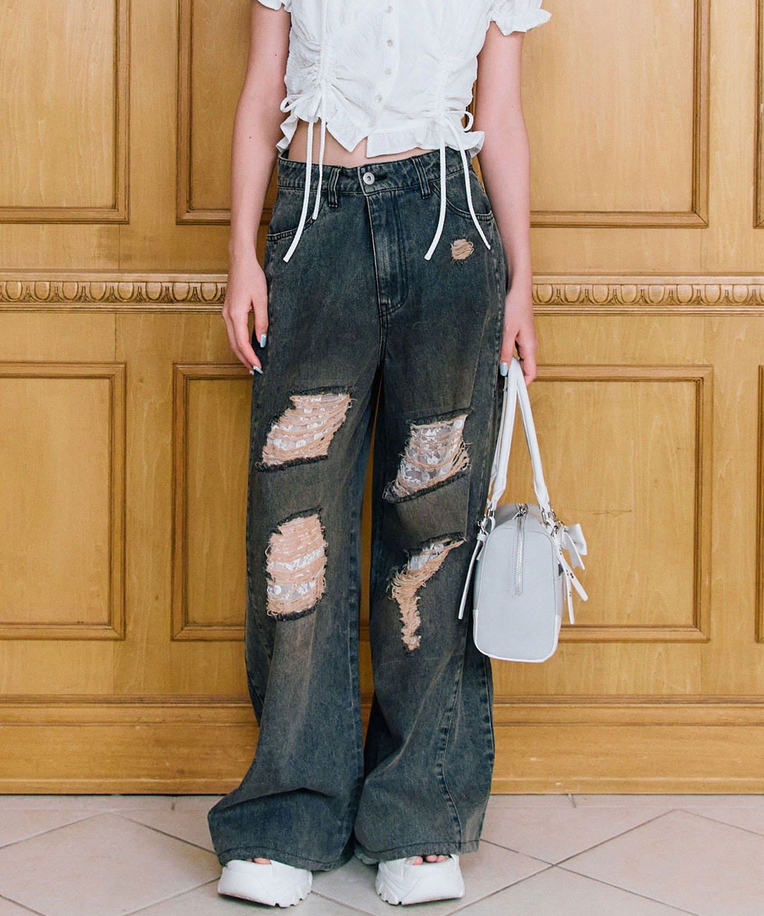 ワイドデニムパンツ | OLIVE des OLIVE(オリーブ デ オリーブ