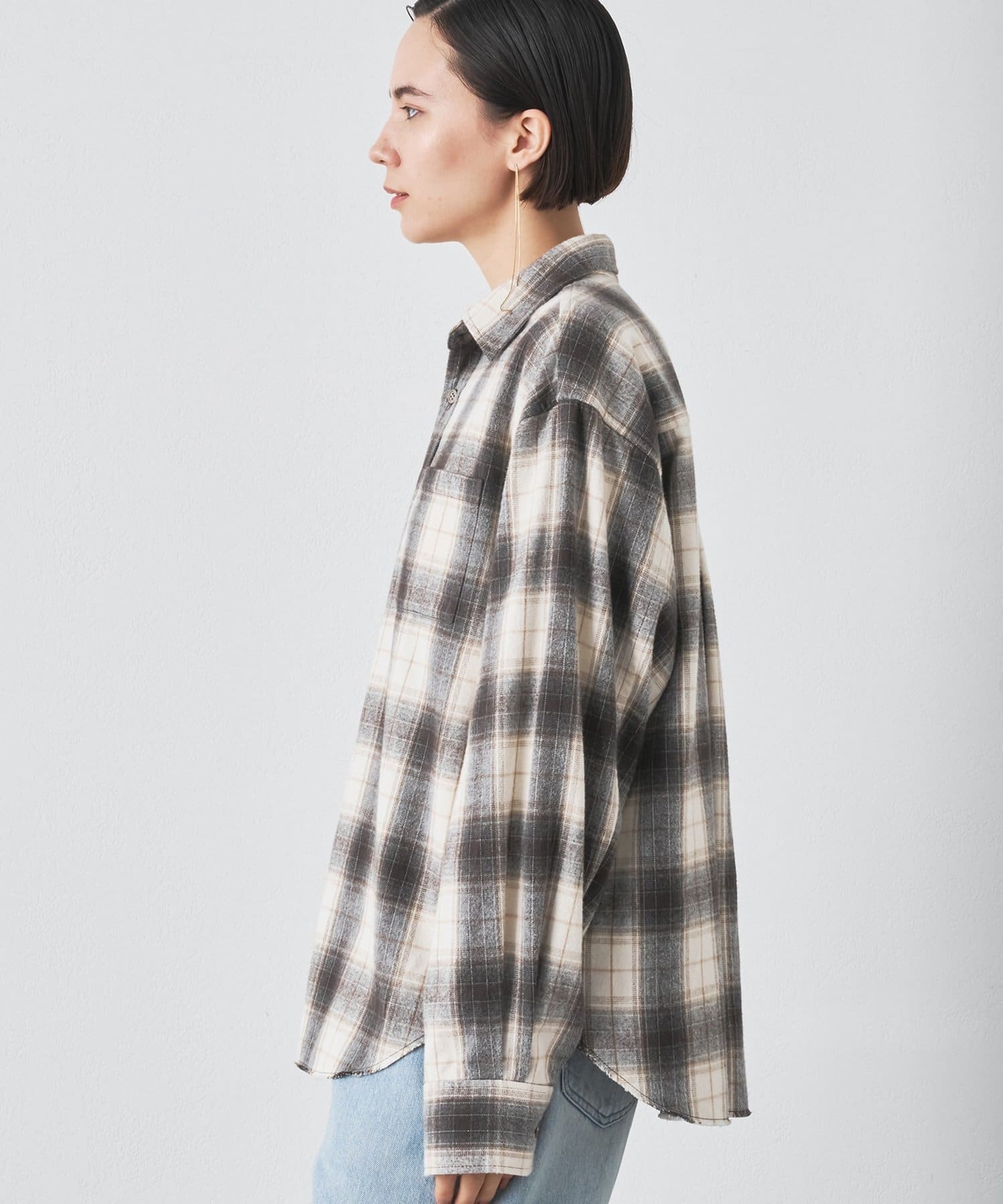 シャギーチェックシャツ | Whim Gazette(ウィム ガゼット)レディース
