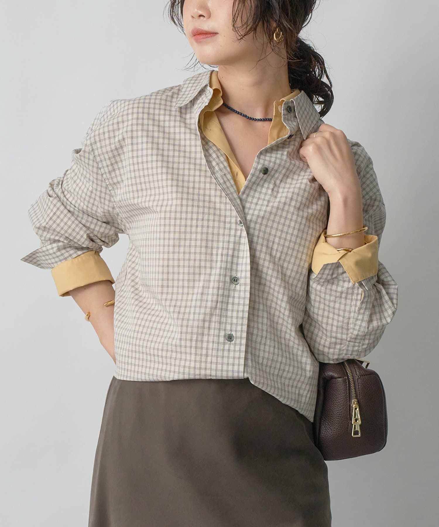 着こなしのアクセントに】ヴィンテージライクコットンチェックシャツ