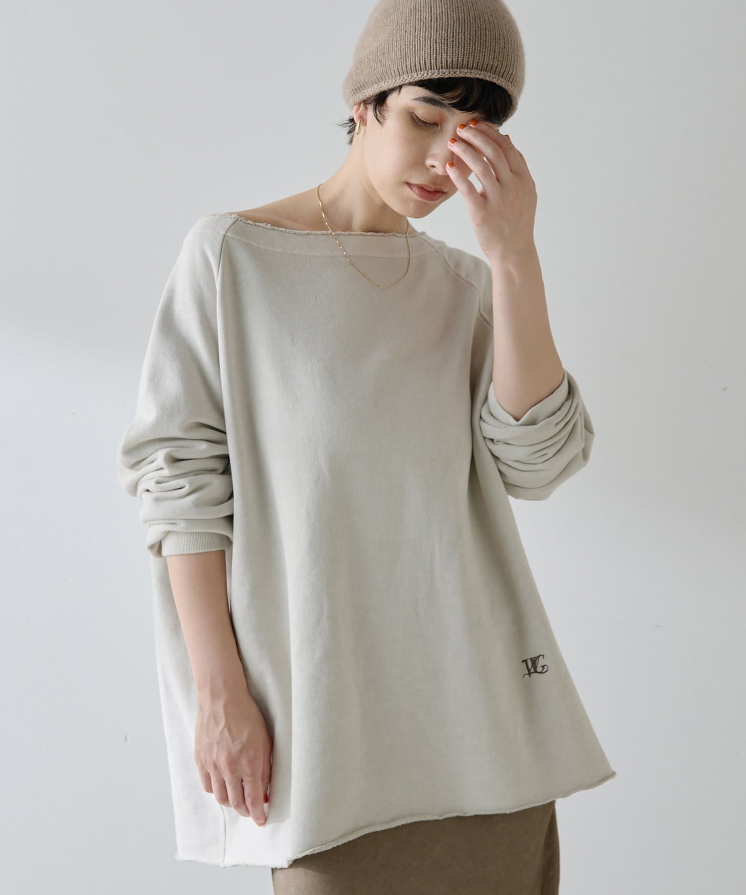 オフショル裏毛プルオーバー | Whim Gazette(ウィム ガゼット