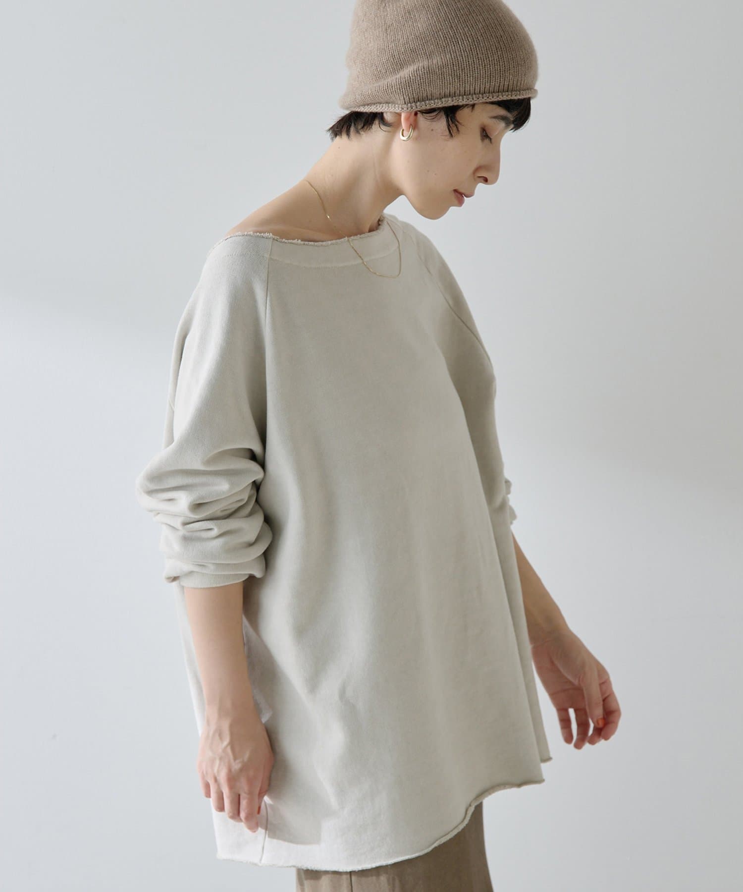 オフショル裏毛プルオーバー | Whim Gazette(ウィム ガゼット