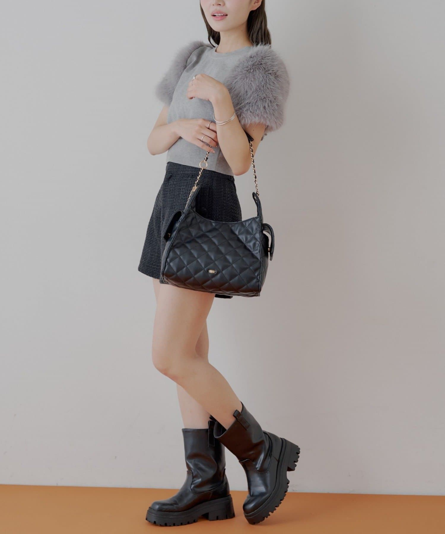 2wayチェーンショルダーキルティングバッグ | Chico(チコ)レディース