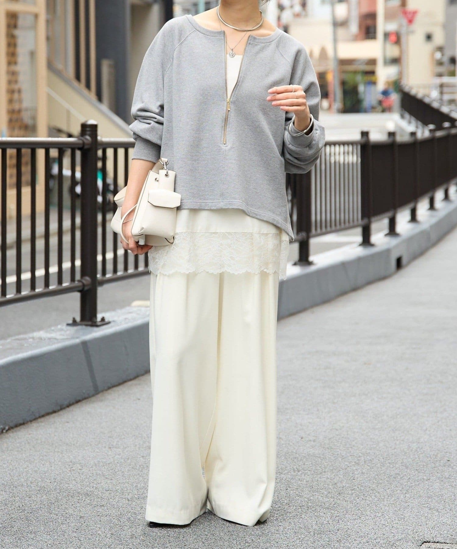 新色追加/抜け感◎】ハーフZIPスウェット | RIVE DROITE(リヴドロワ