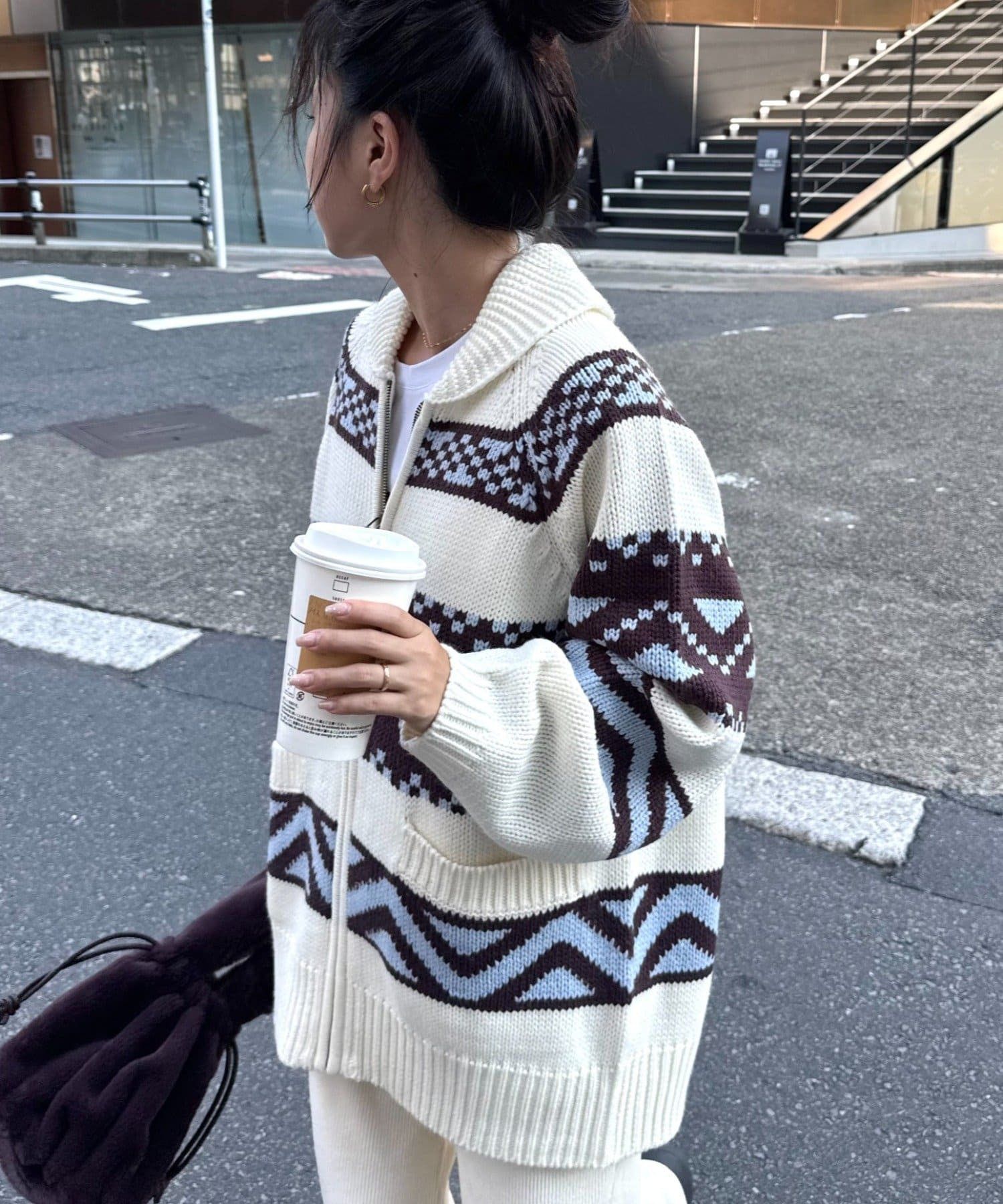 willow】カウチンオーバーニットZIPカーデ | CIAOPANIC TYPY(チャオ